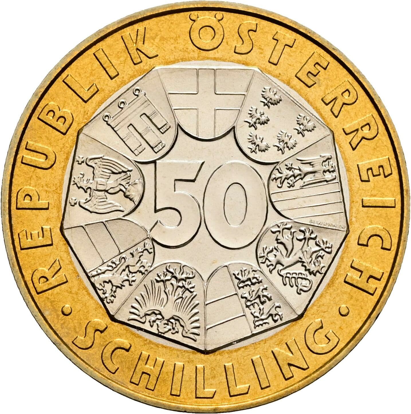 50 Schilling 1996 – Vorderseite