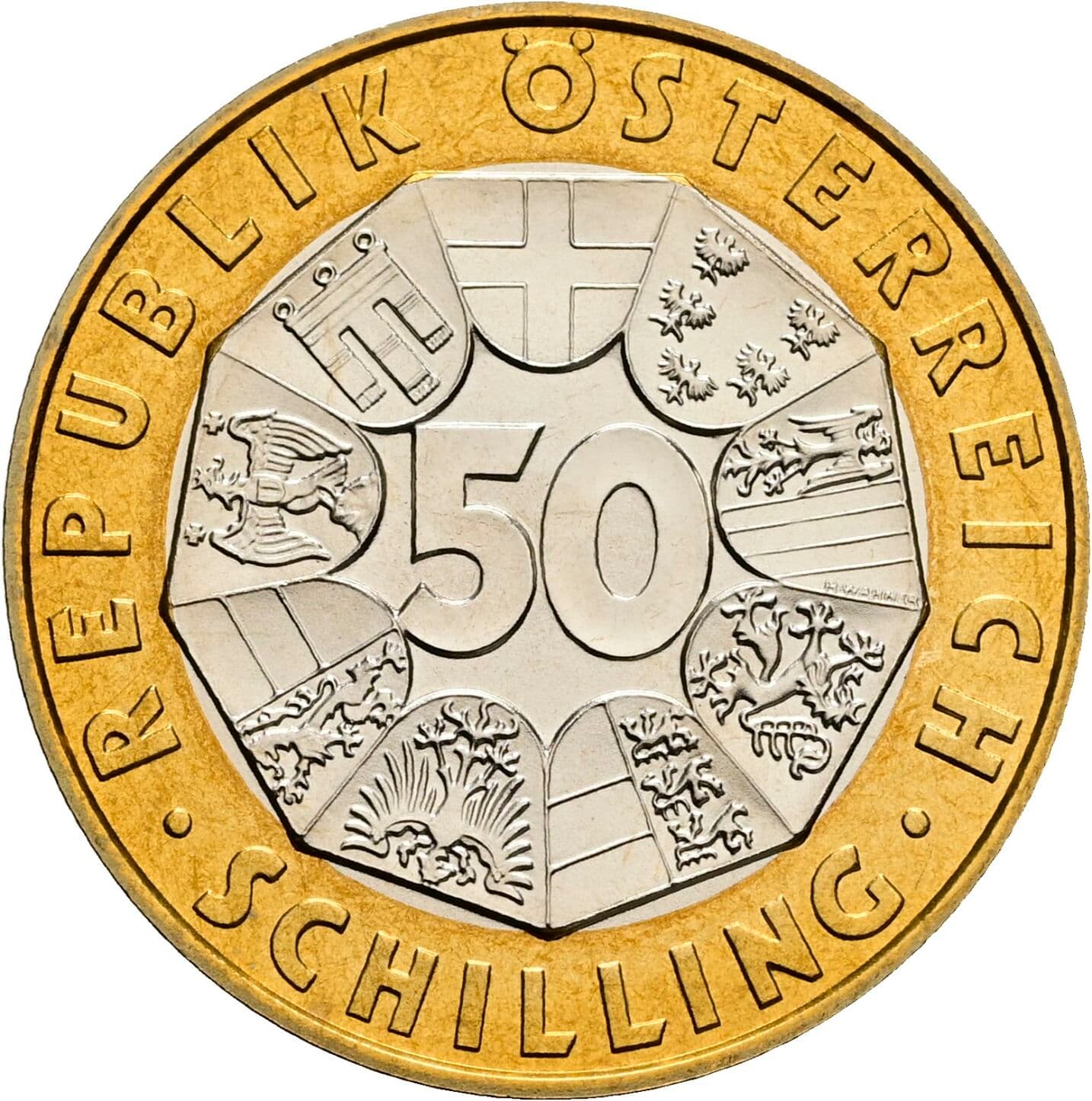 50 Schilling 1996 – Vorderseite