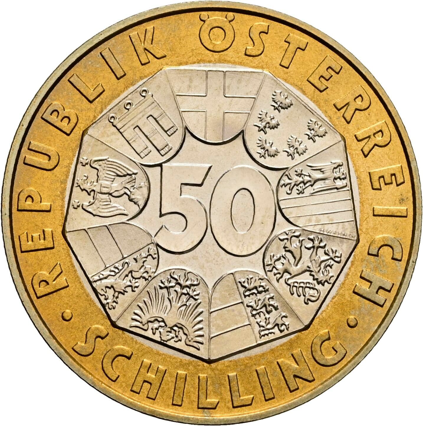 50 Schilling 1996 – Vorderseite