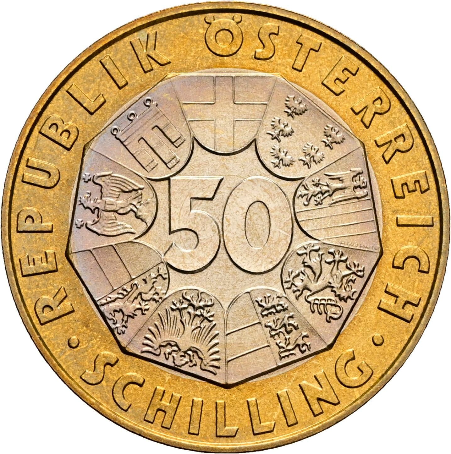 50 Schilling 1996 – Vorderseite