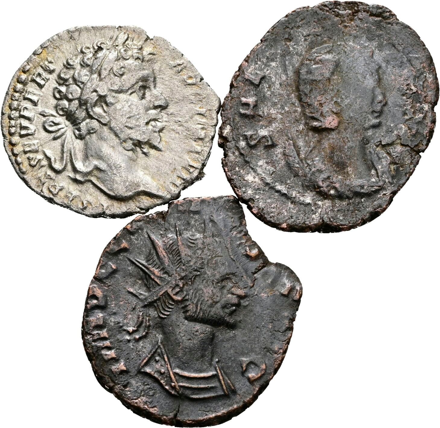 Lot 3 Stück Münzen (1x Denar + 2x Antoniniane)