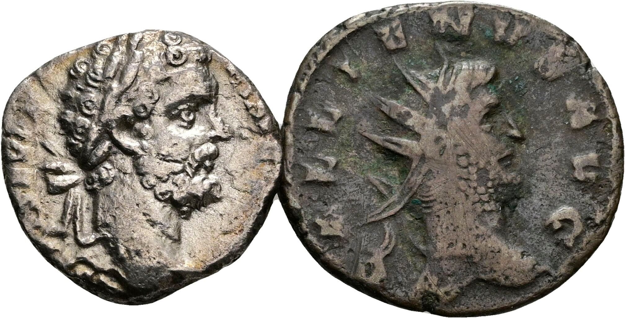 Lot 2 Stück Münzen (1x Denar+1x Antoninian)