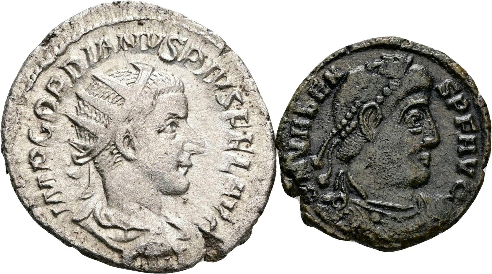 Lot 2 Stück Münzen (1x Antoninian + 1x Bronze)