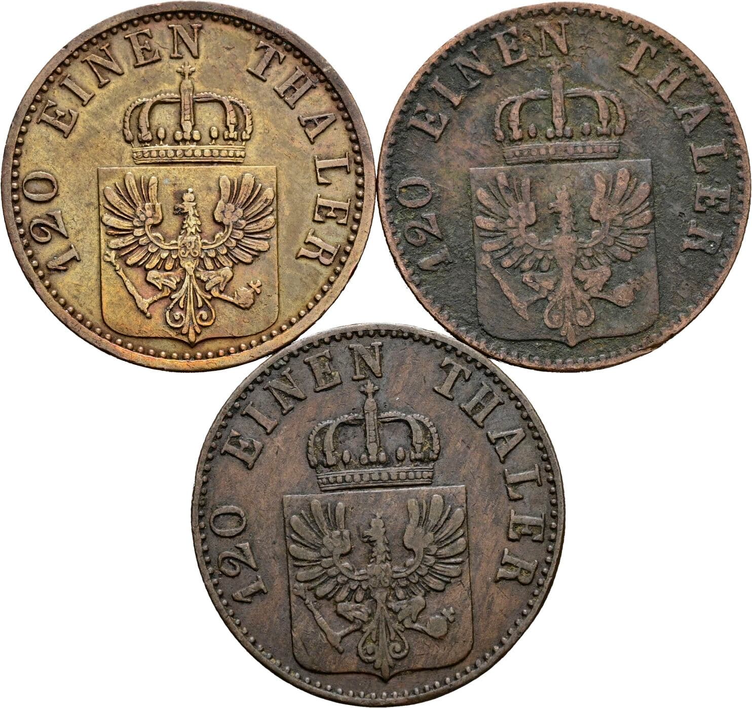 Lot 3 Stück 3 Pfennige