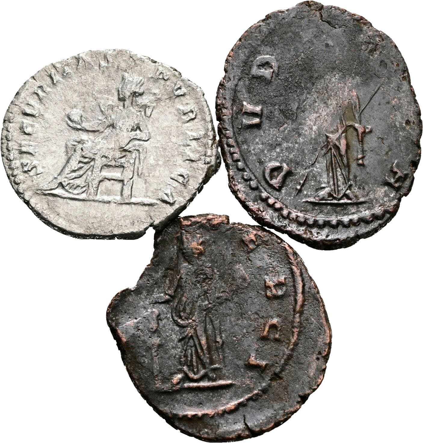 Lot 3 Stück Münzen (1x Denar + 2x Antoniniane)