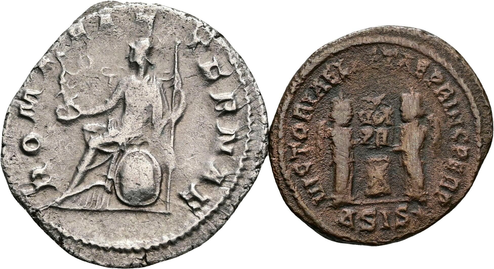 Lot 2 Stück Münzen (1x Antoninian + 1x Follis)