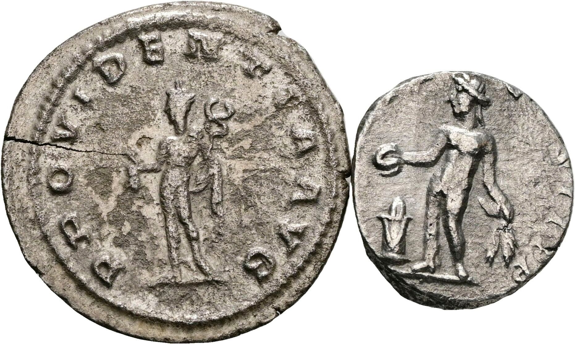 Lot 2 Stück Münzen (1x Antoninian + 1x Denar)