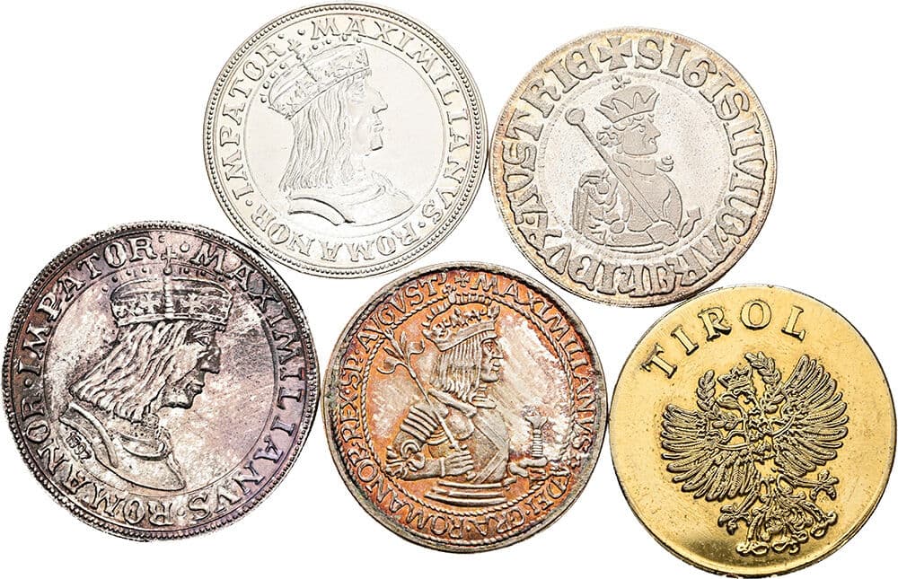 Lot 5 Stück moderne Jetons