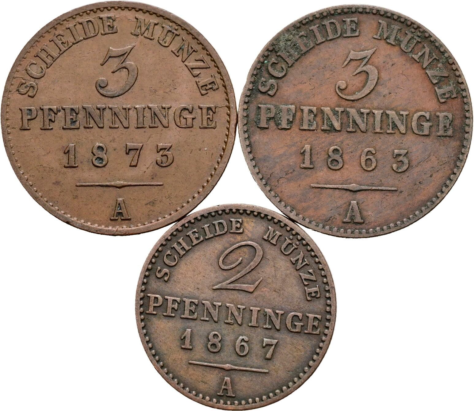 Lot 3 Stück Kleinmünzen