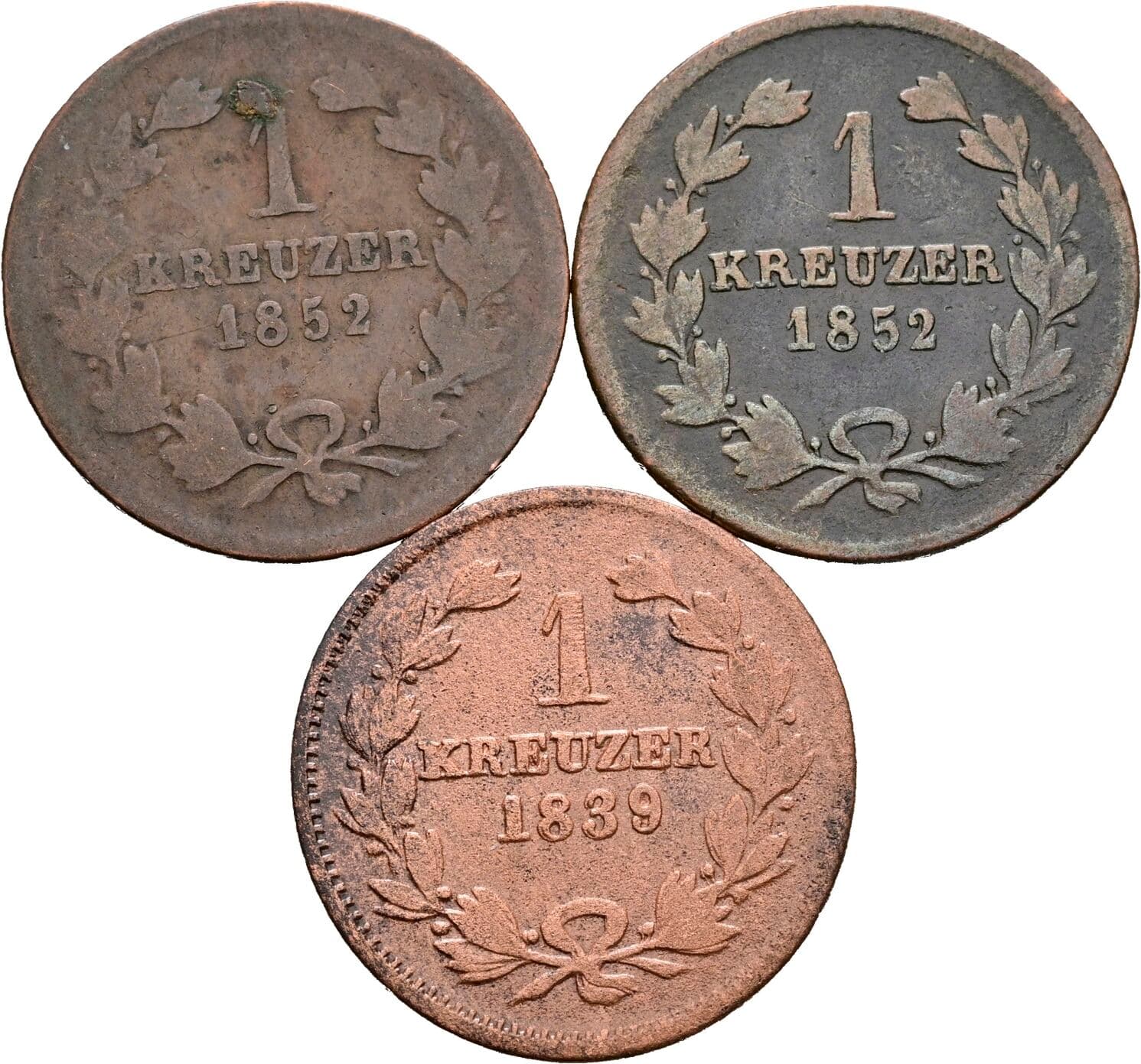 Lot 3 Stück 1 Kreuzer