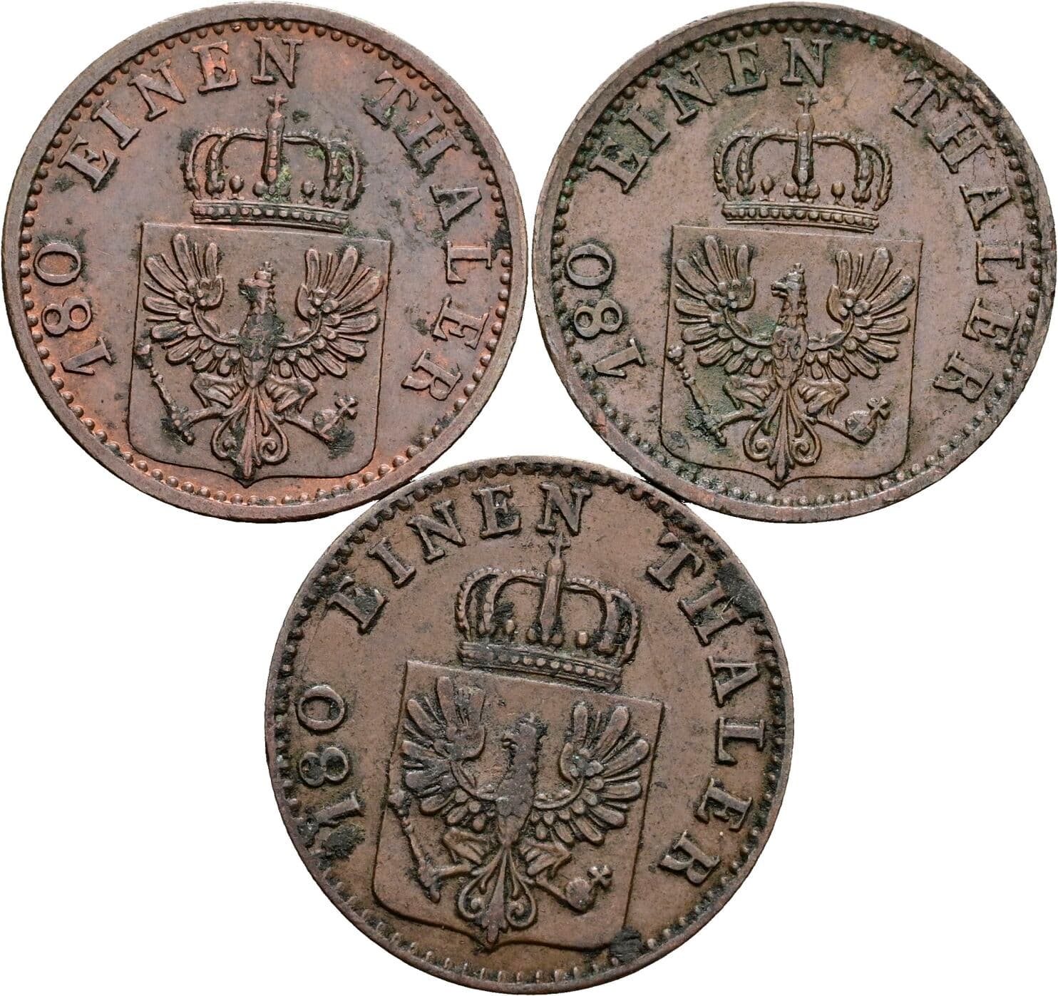 Lot 3 Stück 2 Pfennige