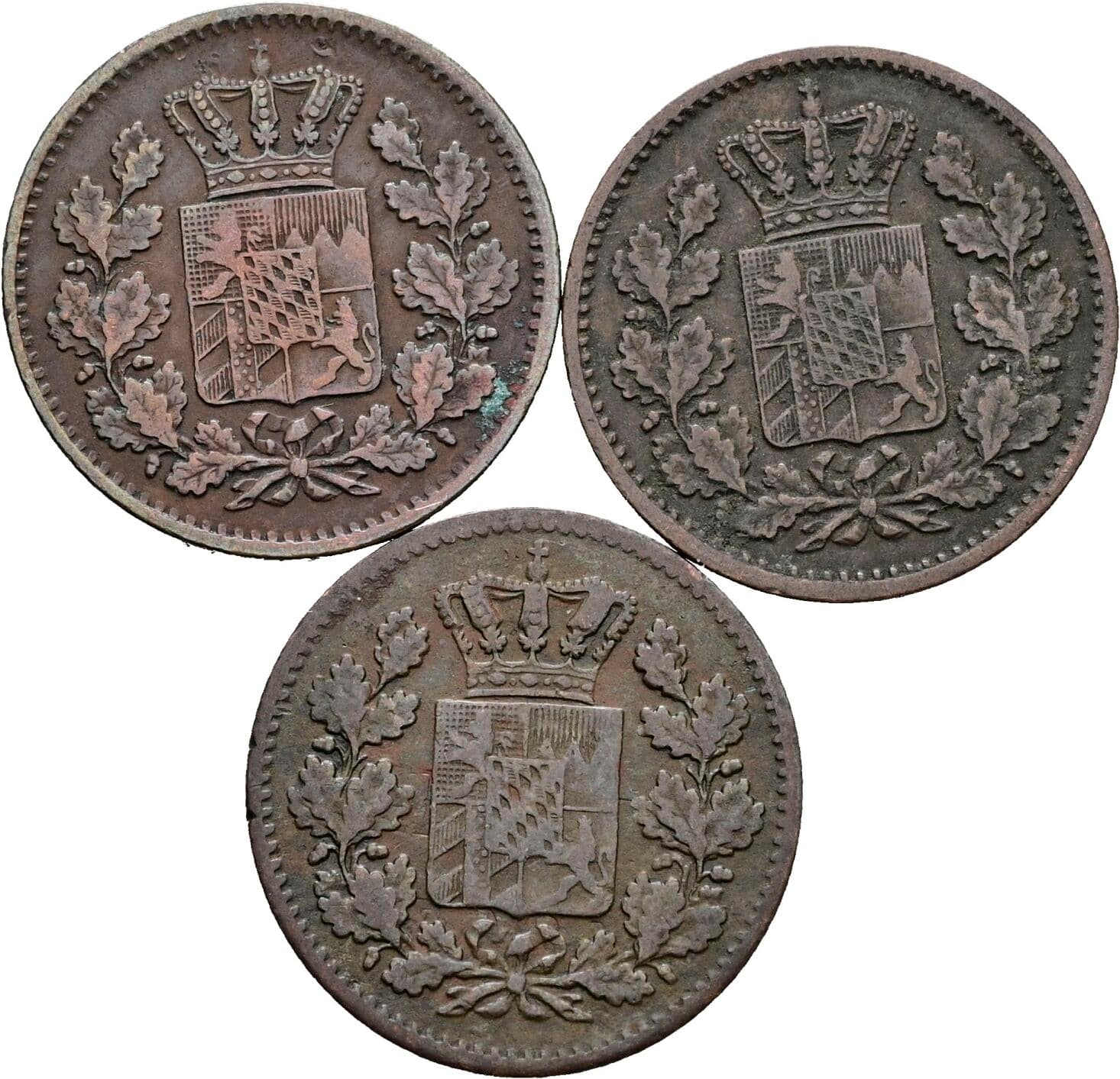Lot 3 Stück 1 Pfennig