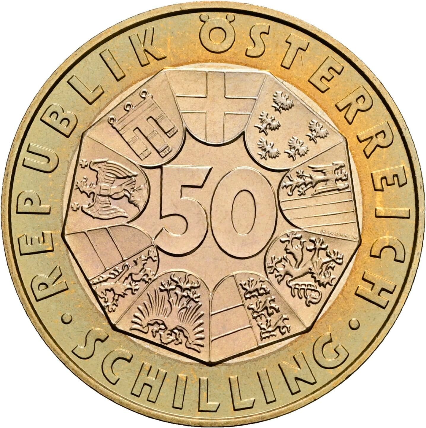 50 Schilling 1999 – Vorderseite