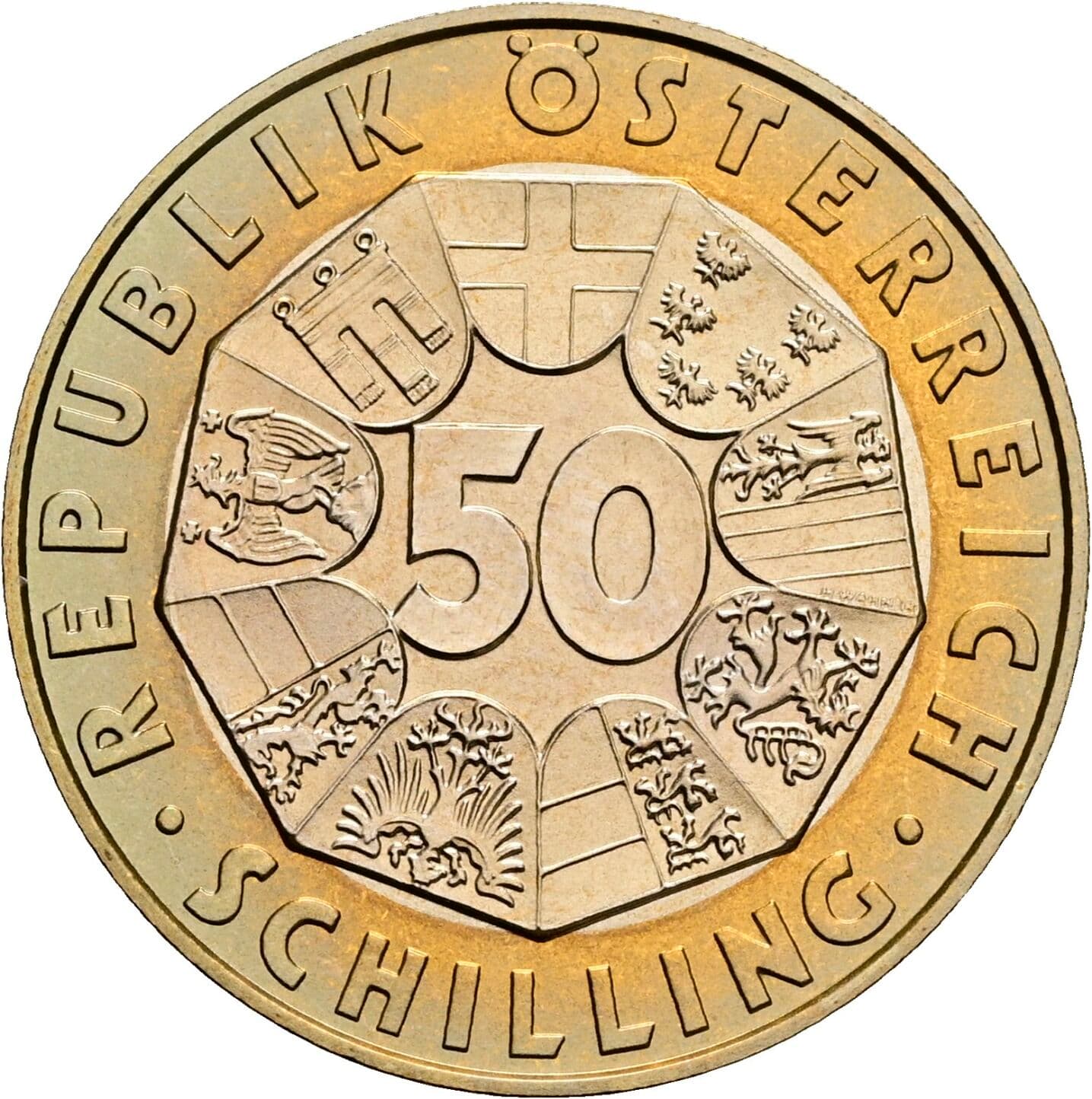 50 Schilling 1999 – Vorderseite