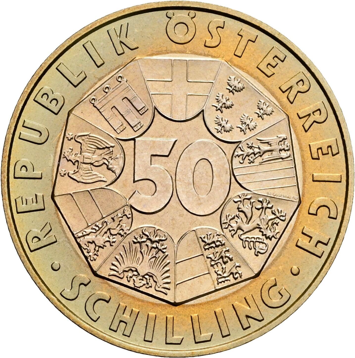 50 Schilling 1999 – Vorderseite