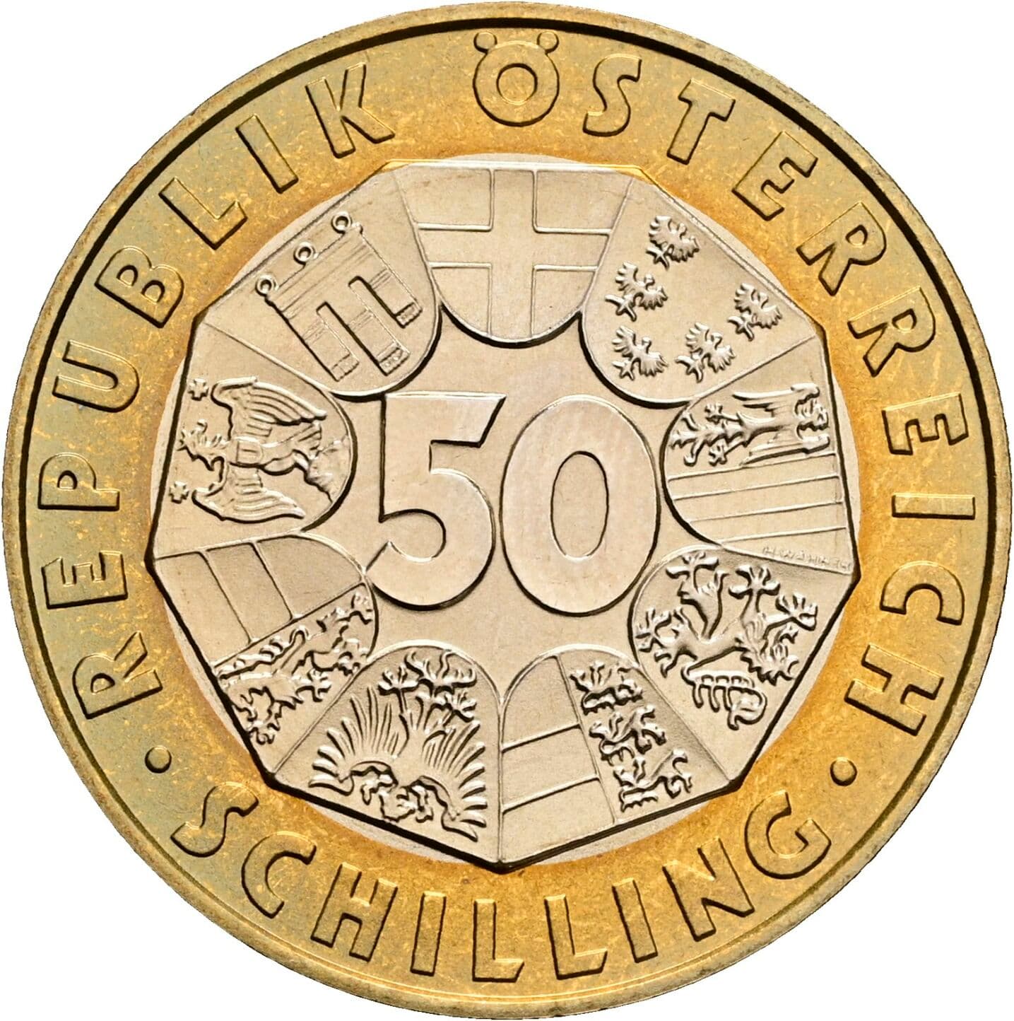 50 Schilling 1999 – Vorderseite