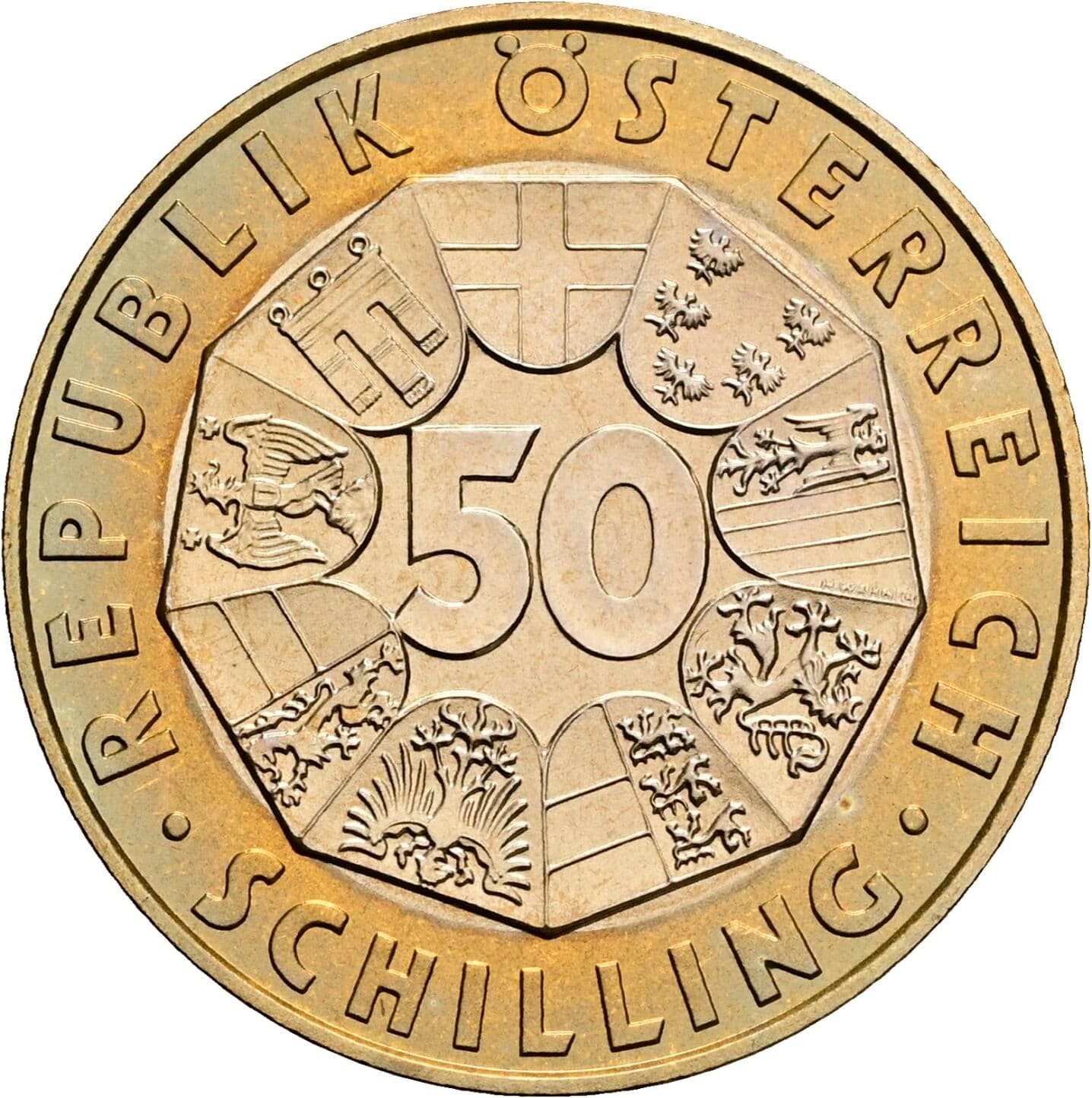 50 Schilling 1999 – Vorderseite