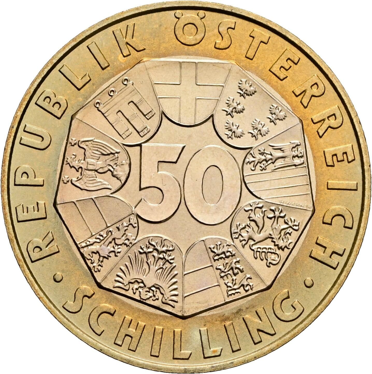 50 Schilling 1999 – Vorderseite