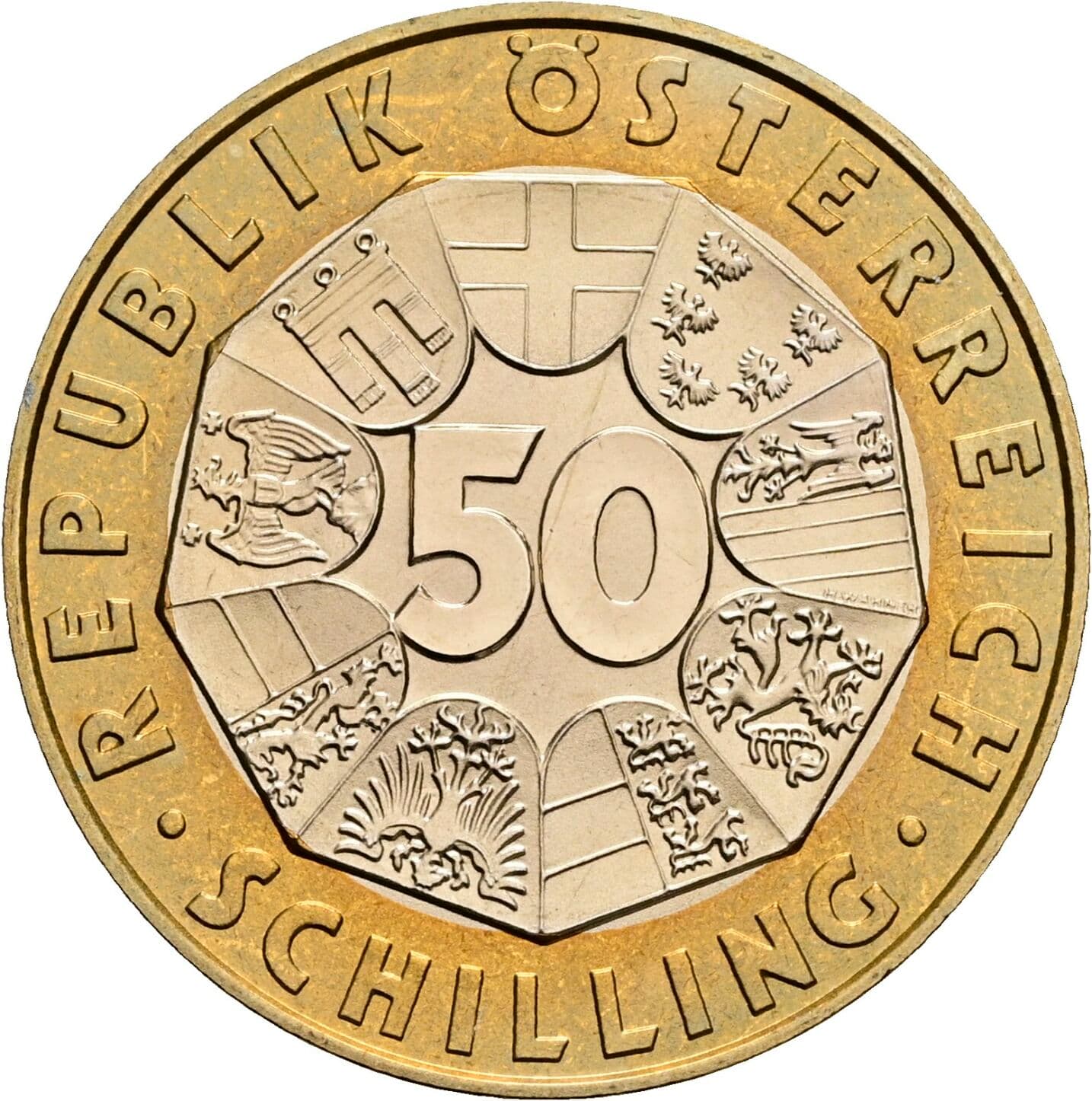 50 Schilling 1999 – Vorderseite
