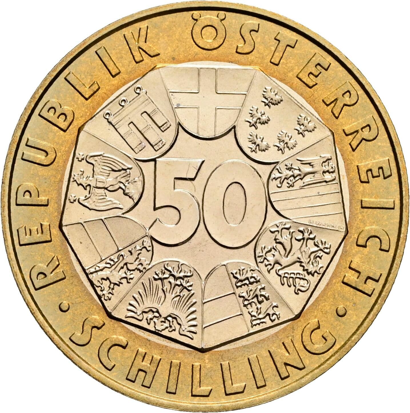 50 Schilling 1999 – Vorderseite