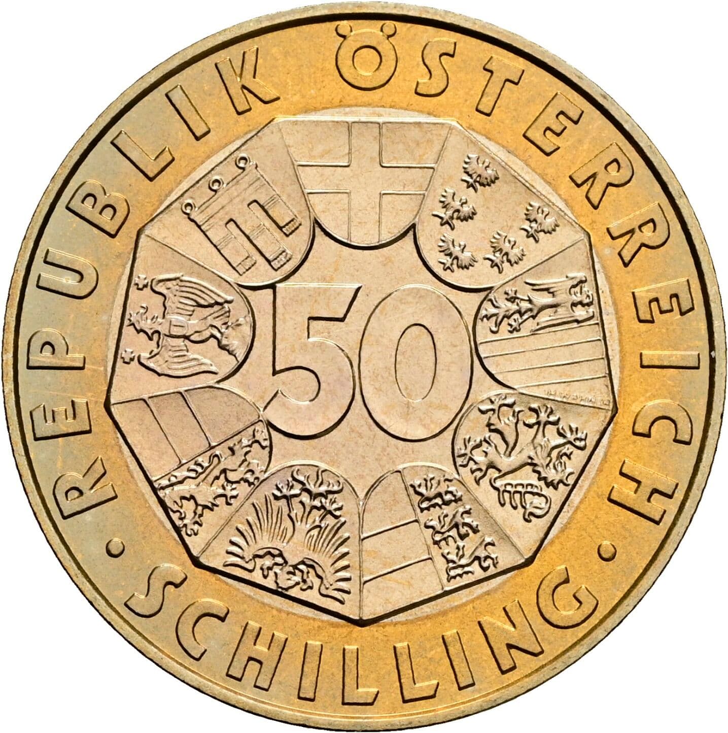 50 Schilling 1999 – Vorderseite