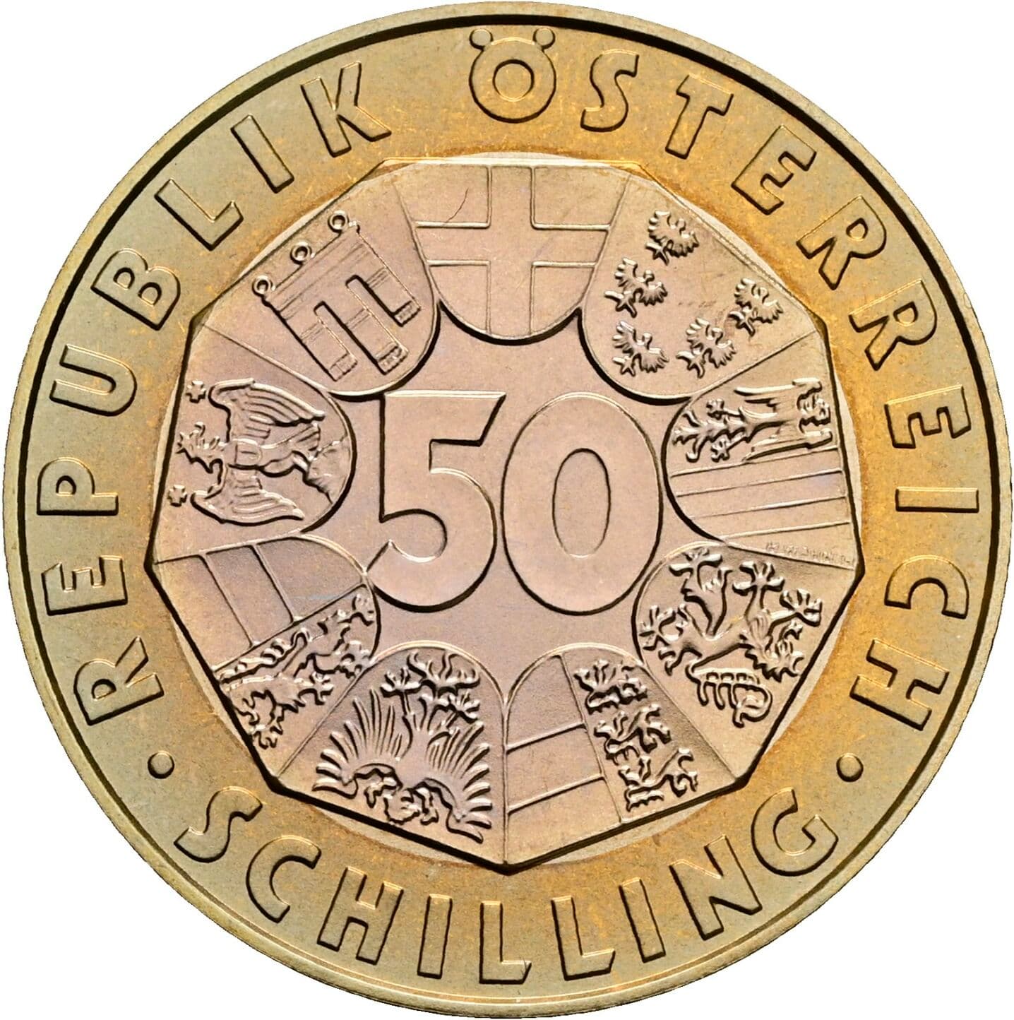 50 Schilling 1999 – Vorderseite
