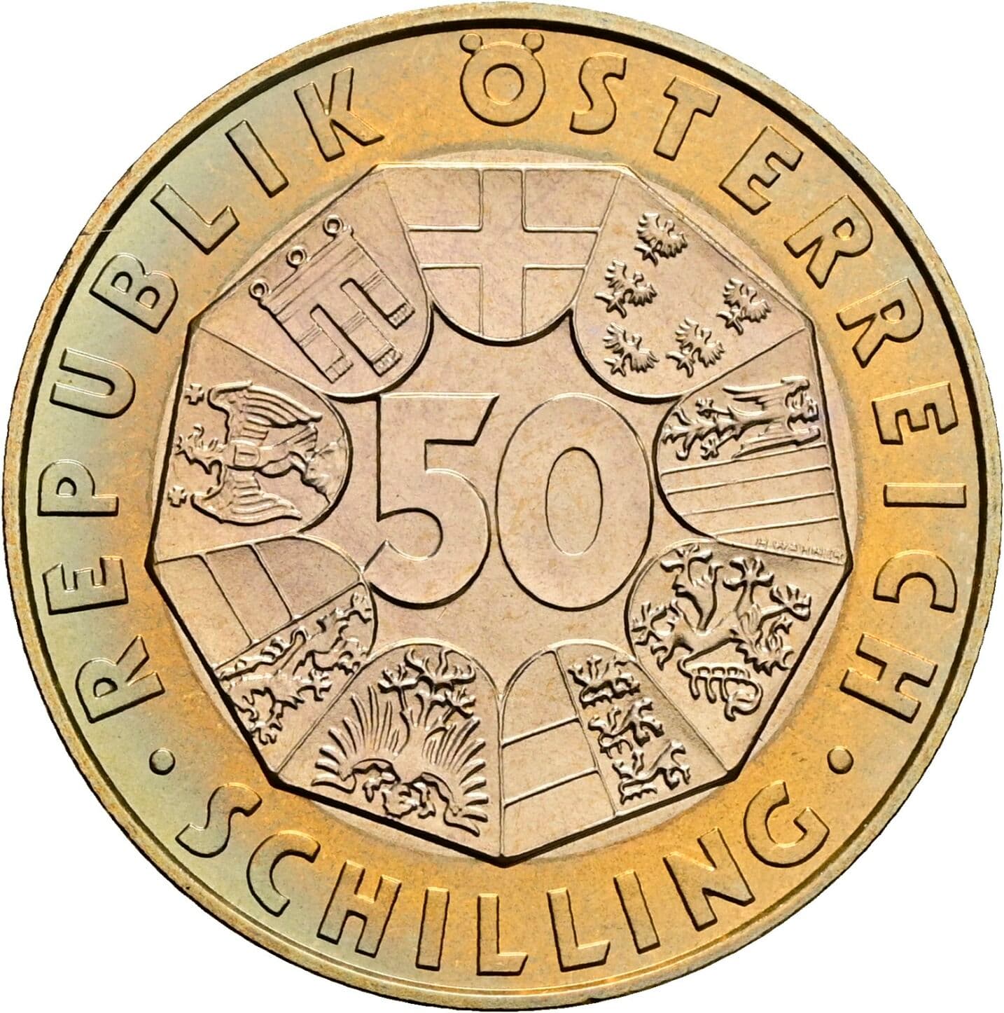 50 Schilling 1999 – Vorderseite