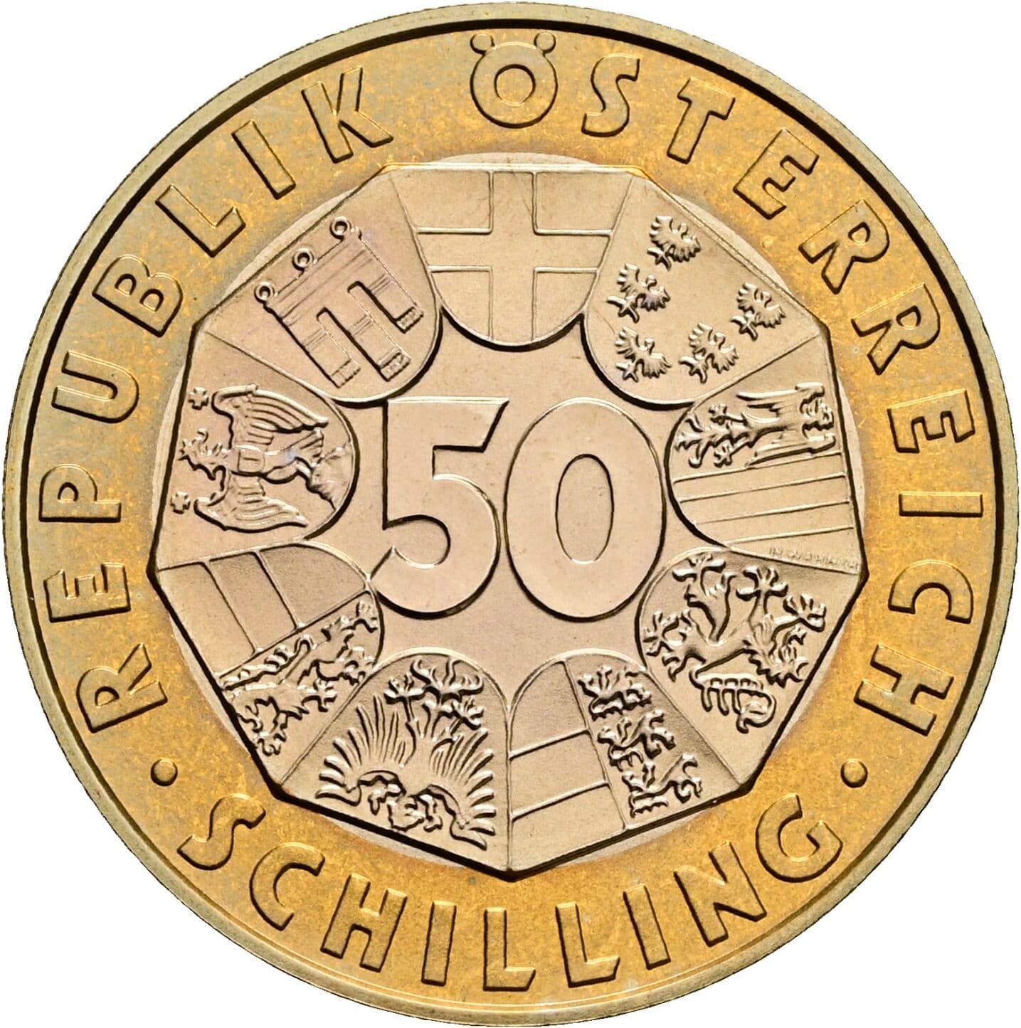 50 Schilling 1999 – Vorderseite