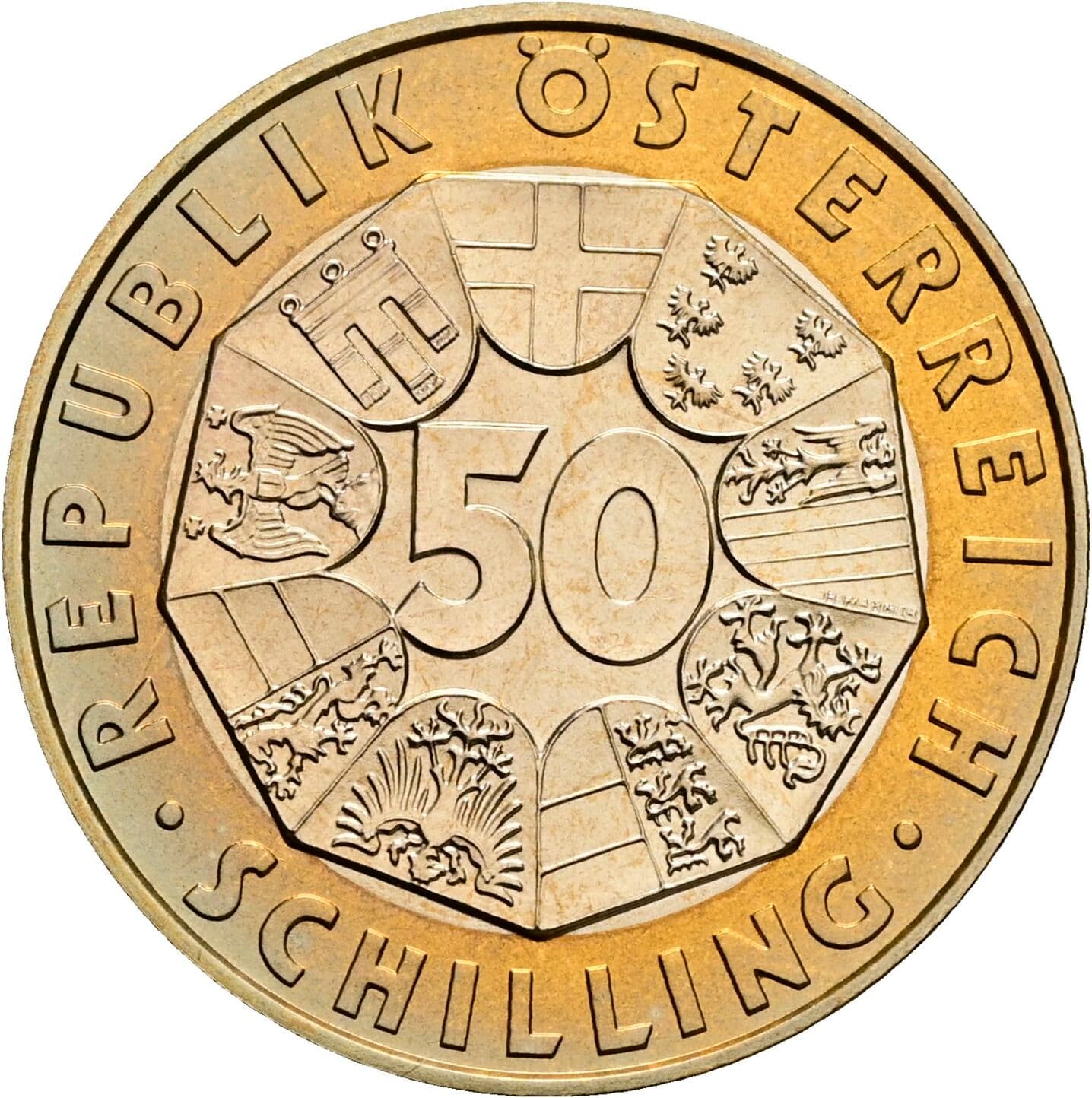 50 Schilling 1999 – Vorderseite