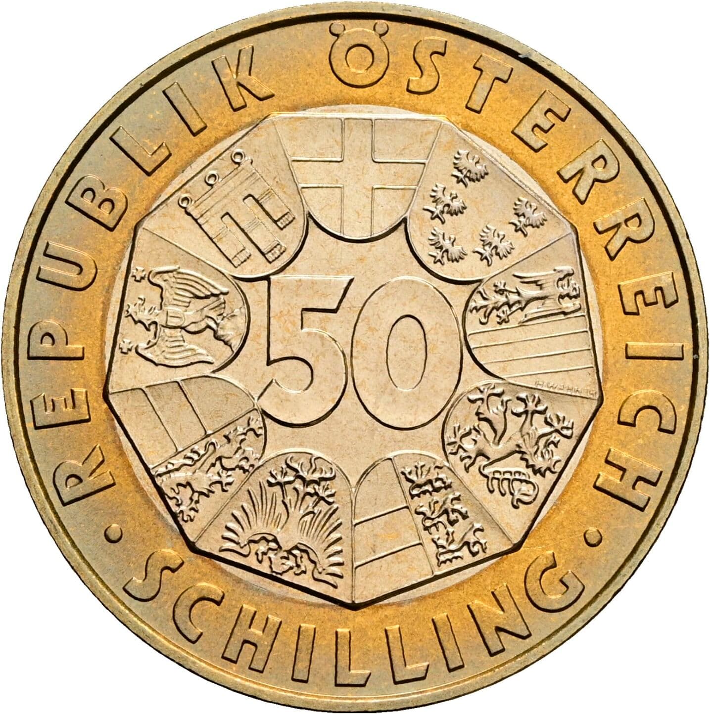 50 Schilling 1999 – Vorderseite