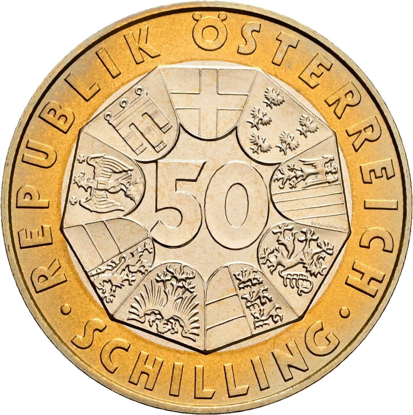50 Schilling 1999 – Vorderseite