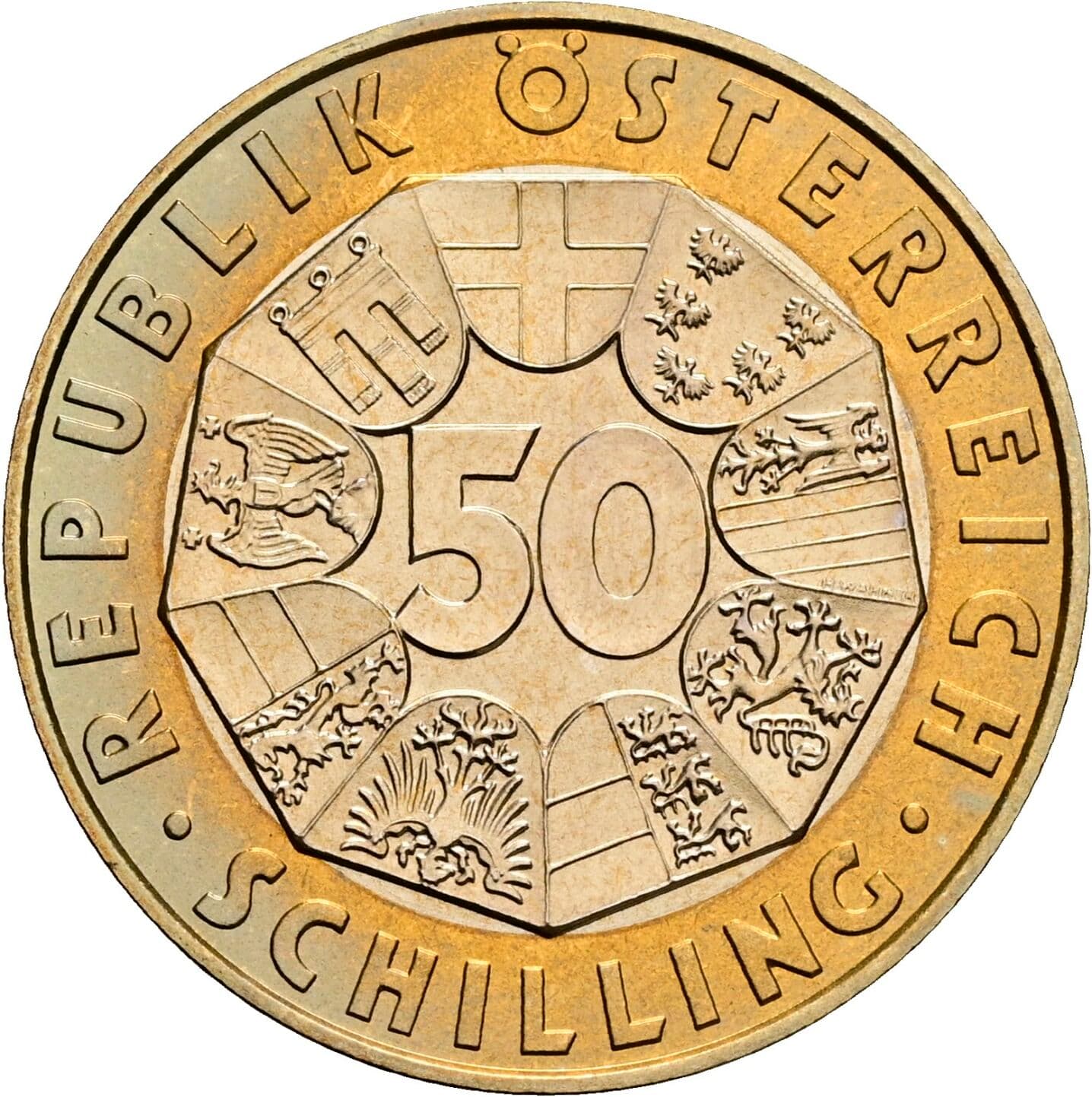 50 Schilling 1999 – Vorderseite
