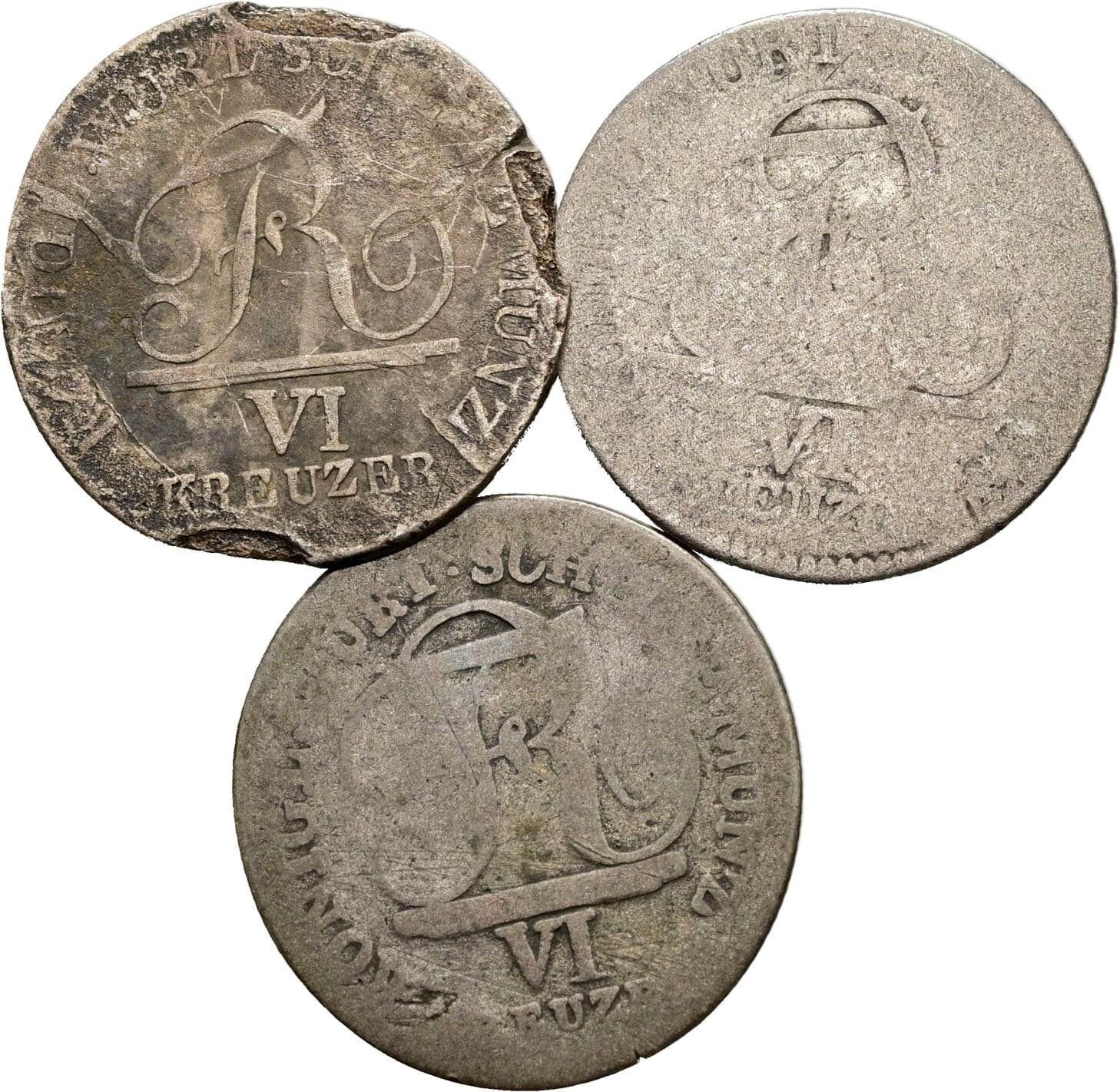 Lot 3 Stück 6 Kreuzer
