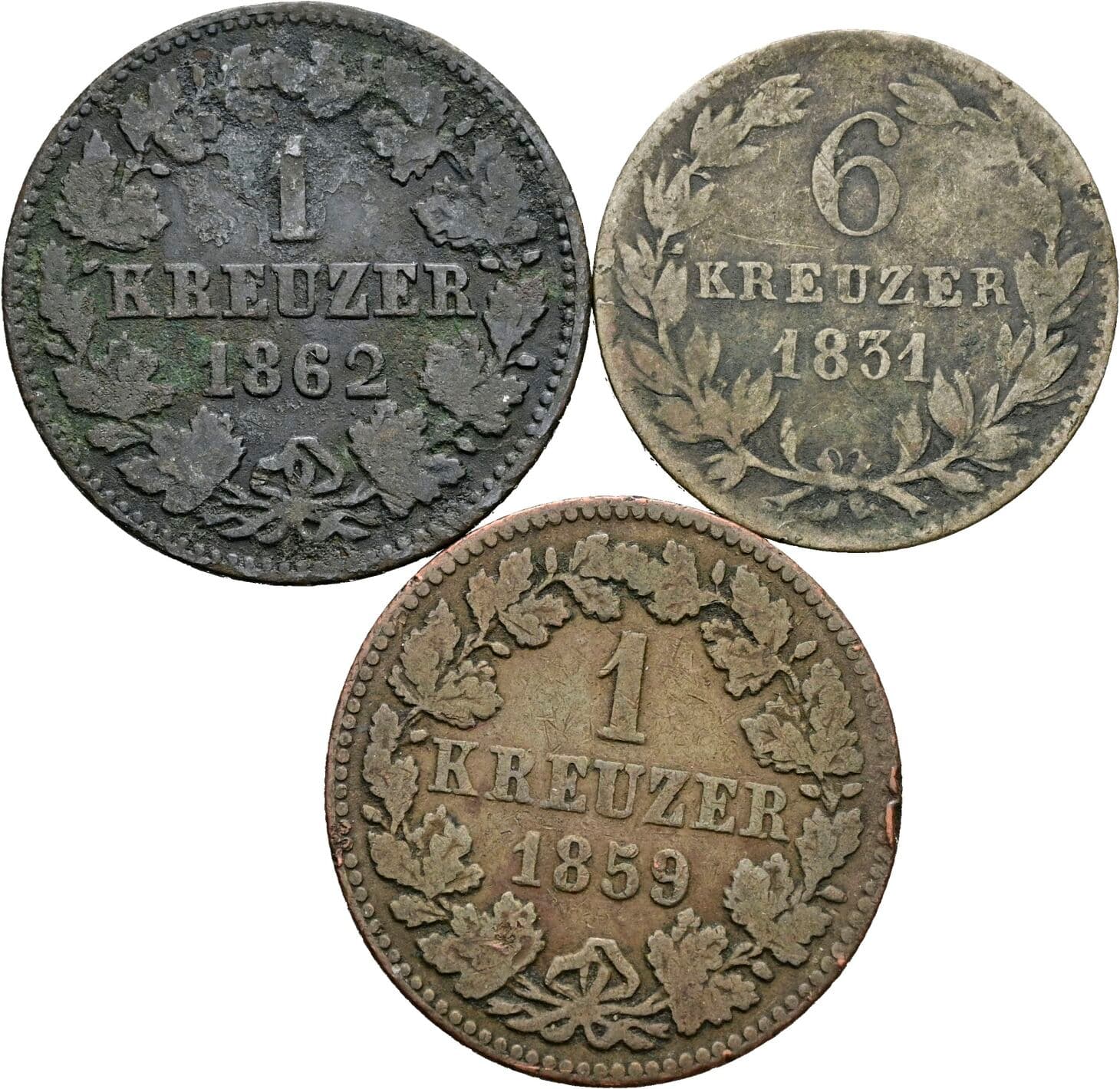 Lot 3 Stück Kreuzer