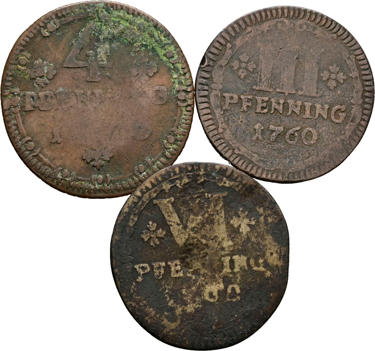 Lot 3 Stück Pfennig
