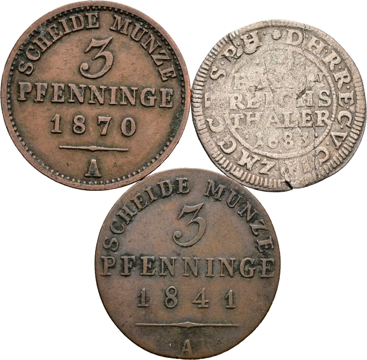 Lot 3 Stück Münzen