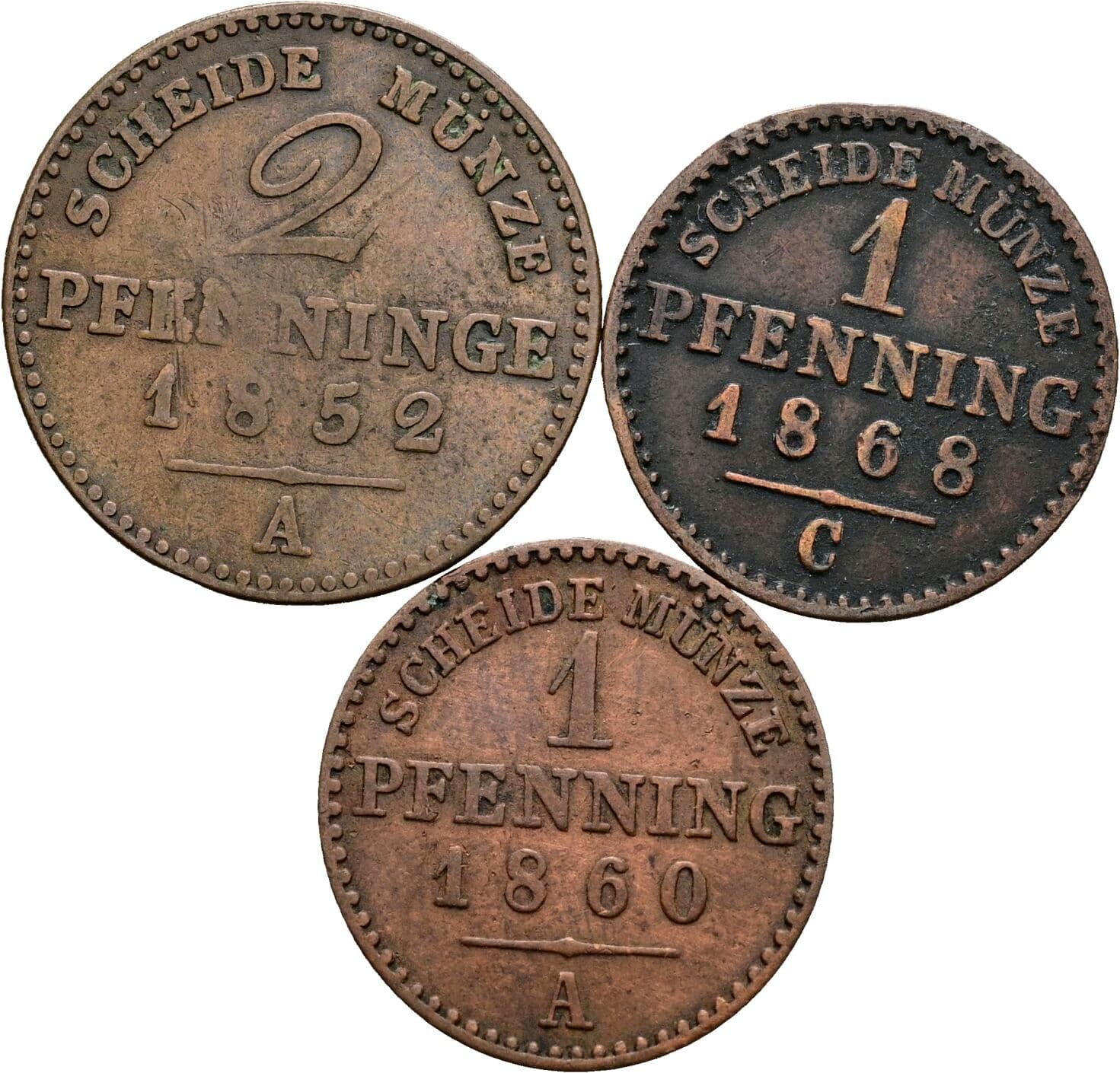 Lot 3 Stück Pfennig