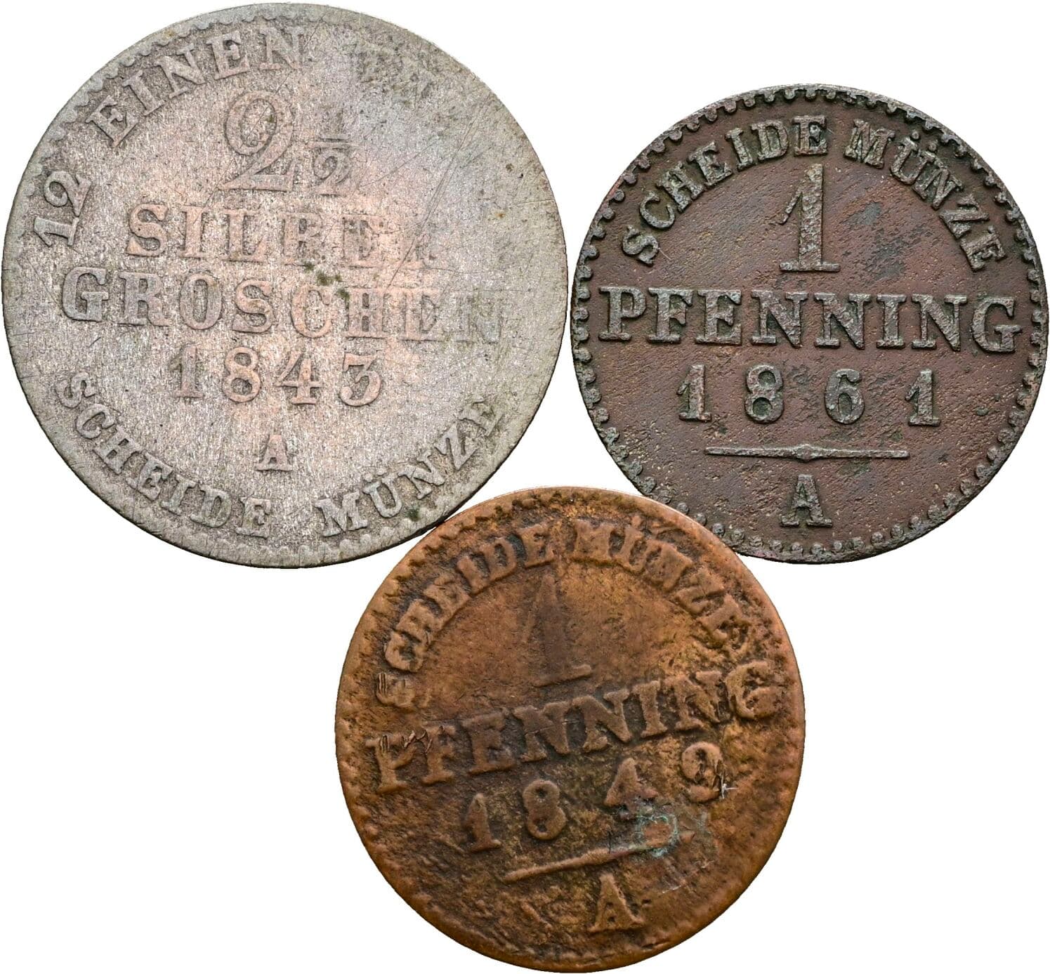 Lot 3 Stück Münzen