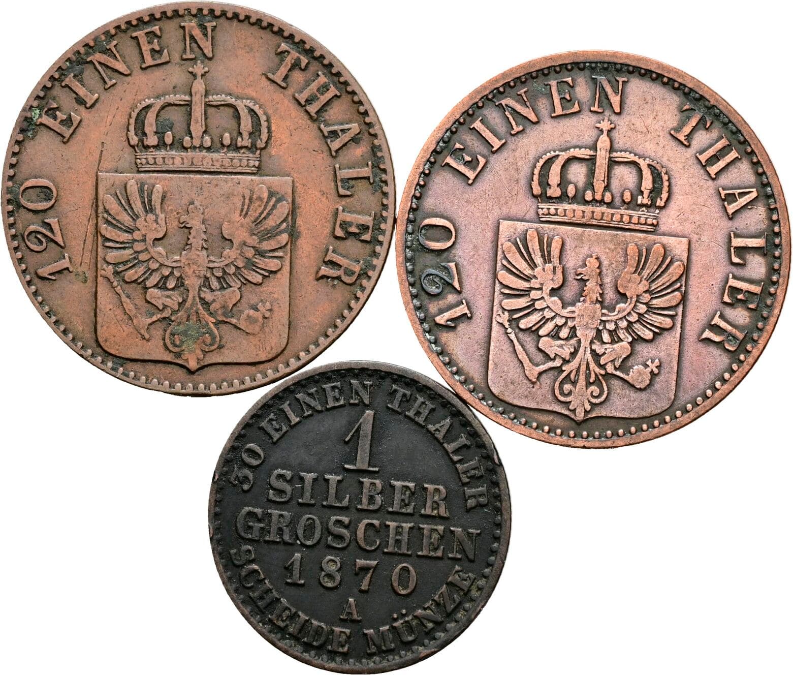 Lot 3 Stück Münzen – Rückseite