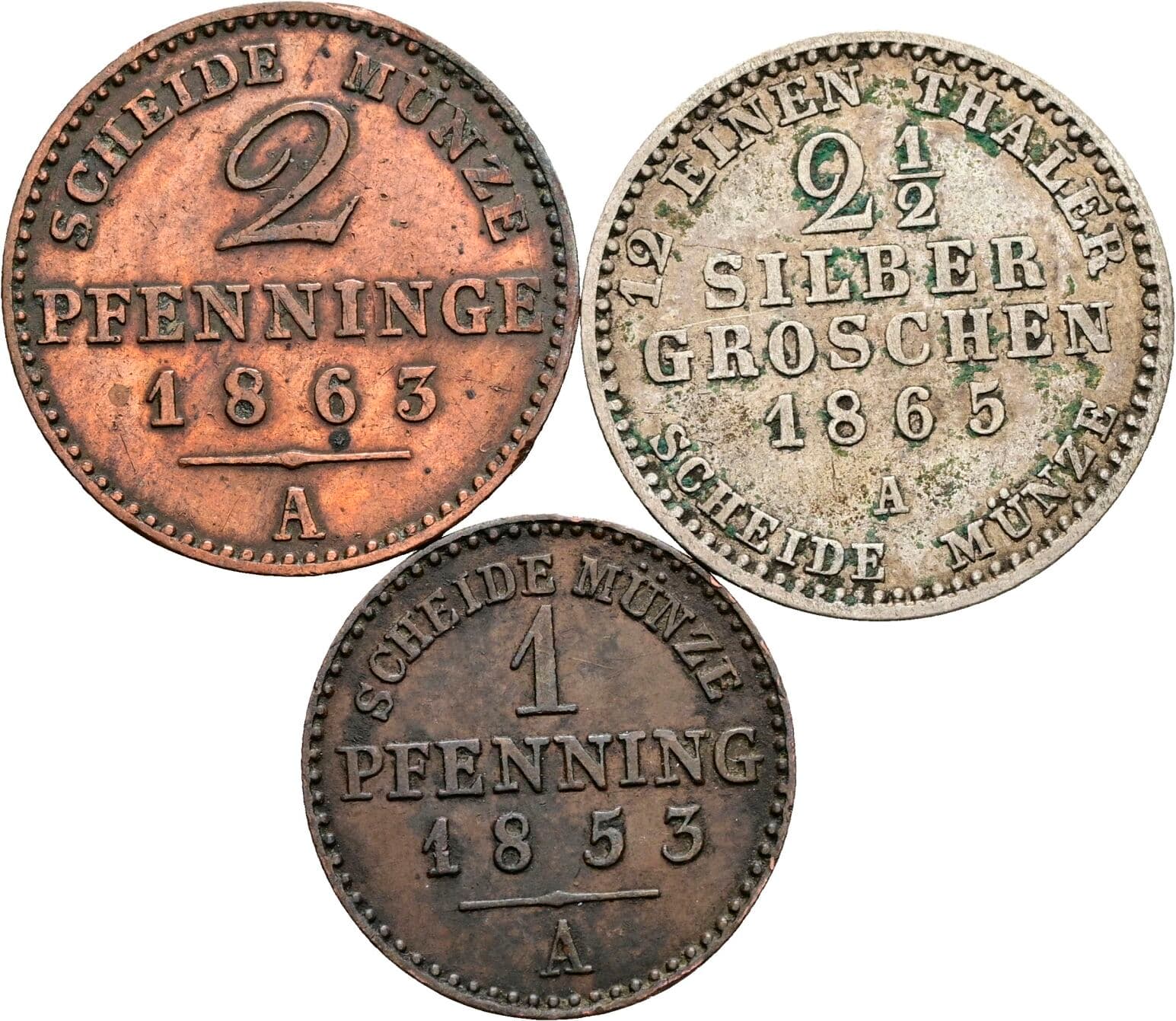 Lot 3 Stück Münzen