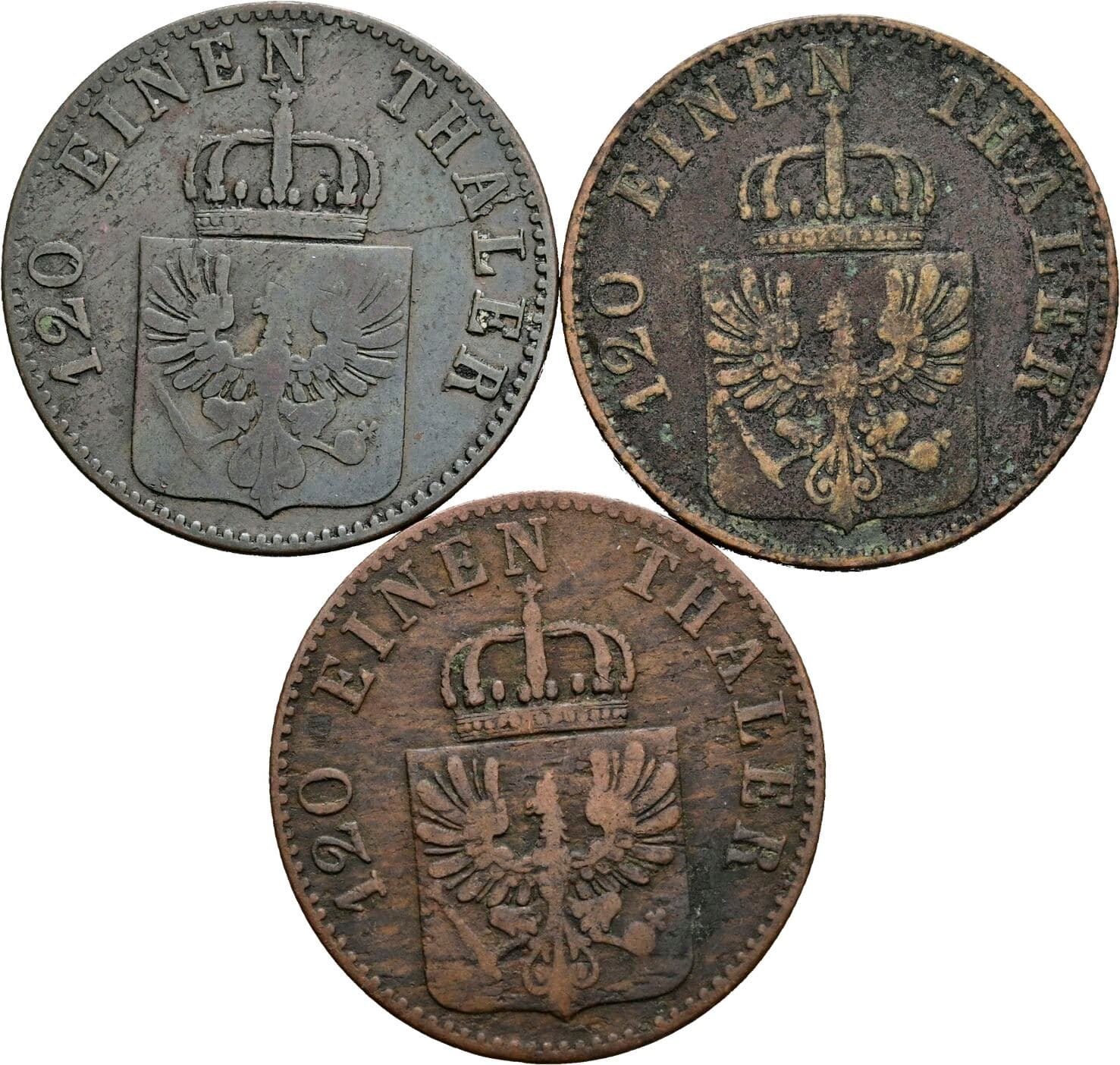 Lot 3 Stück 3 Pfennige