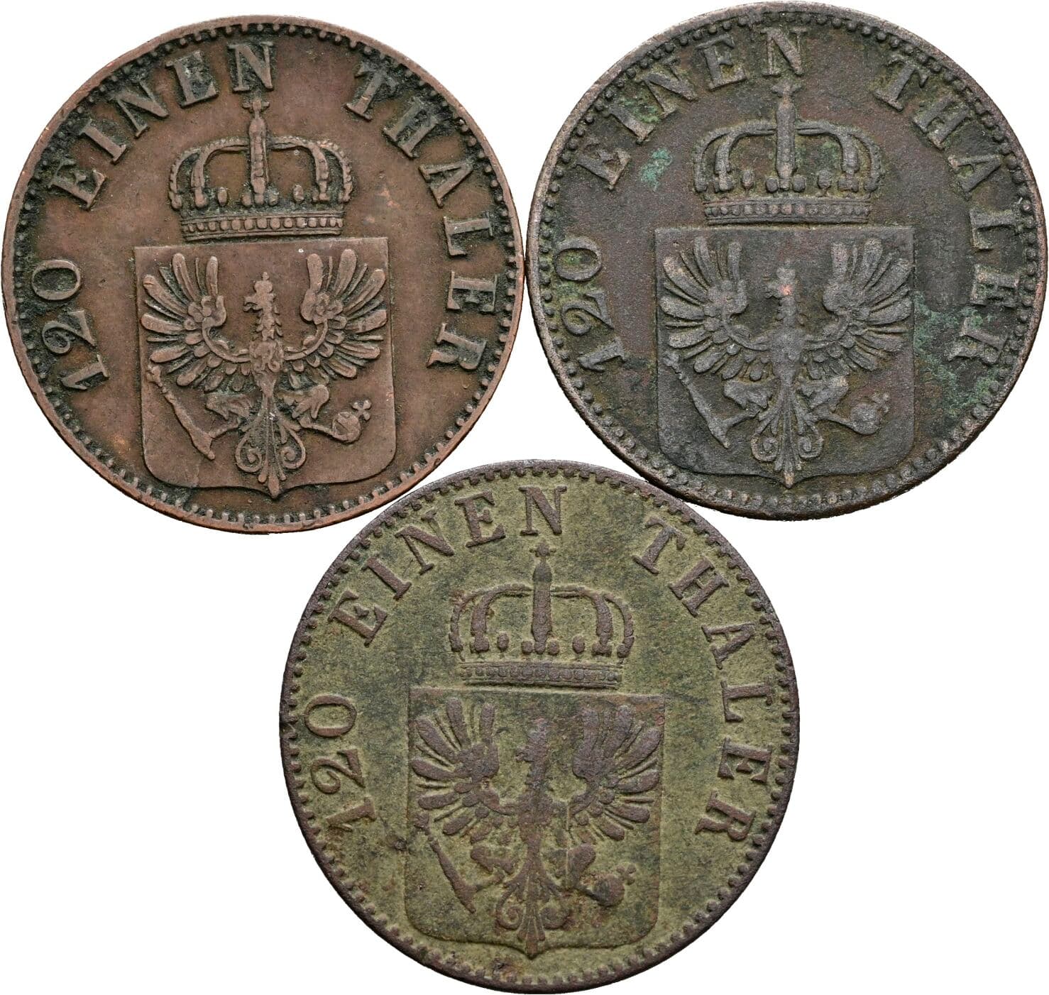 Lot 3 Stück 3 Pfennig