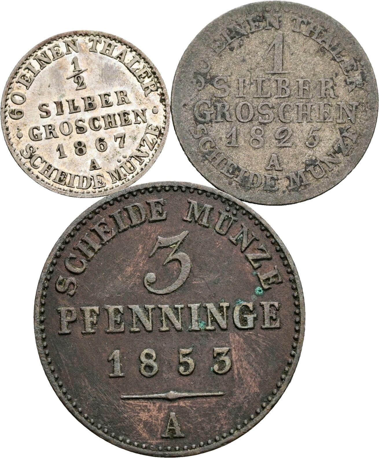 Lot 3 Stück Münzen