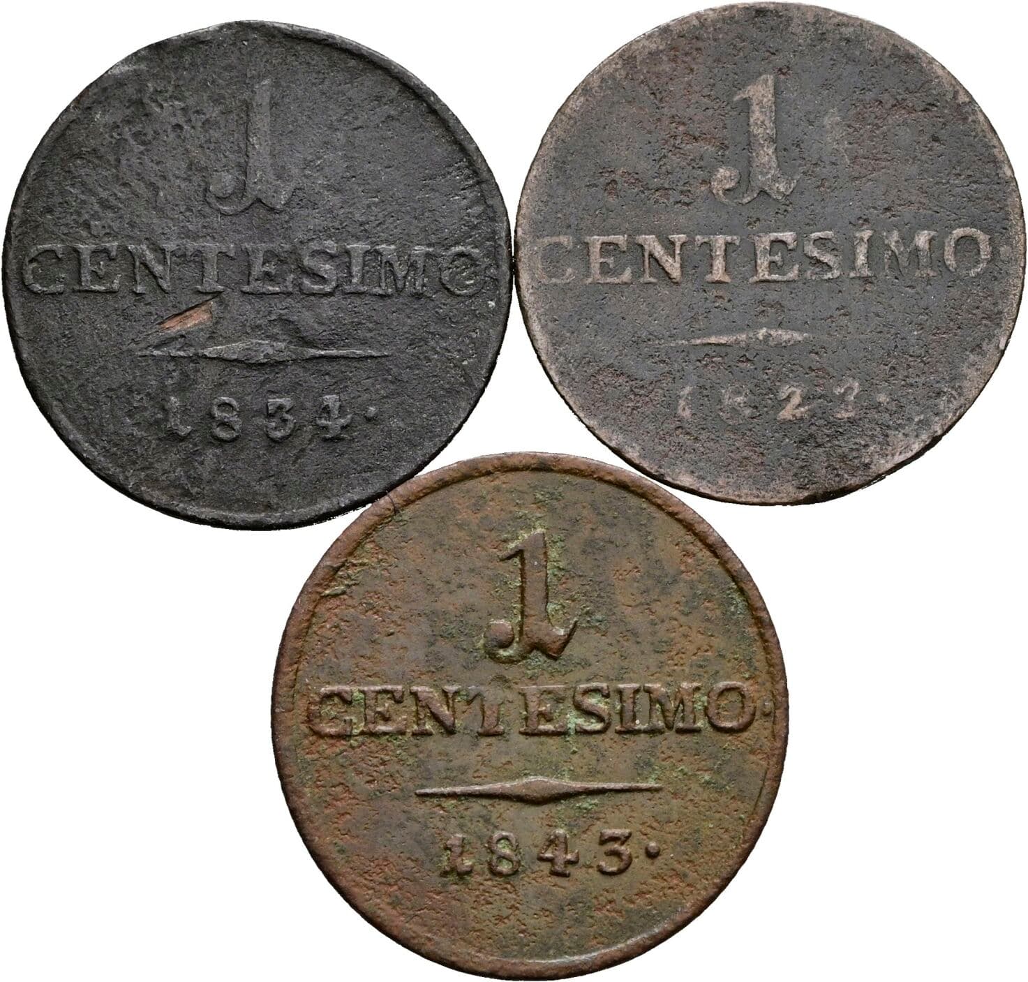 Lot 3 Stück 1 Centesimo