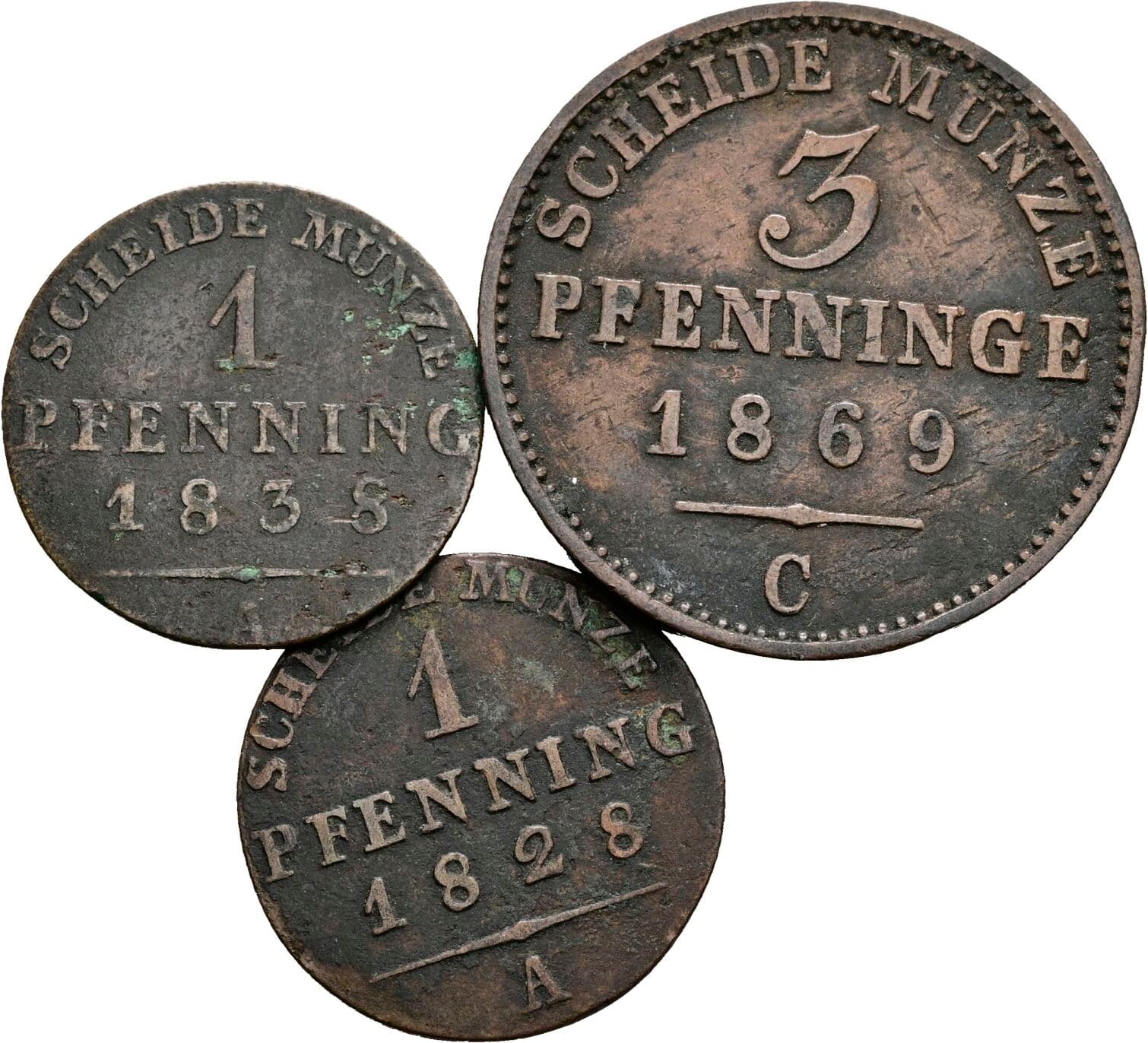 Lot 3 Stück Pfennig