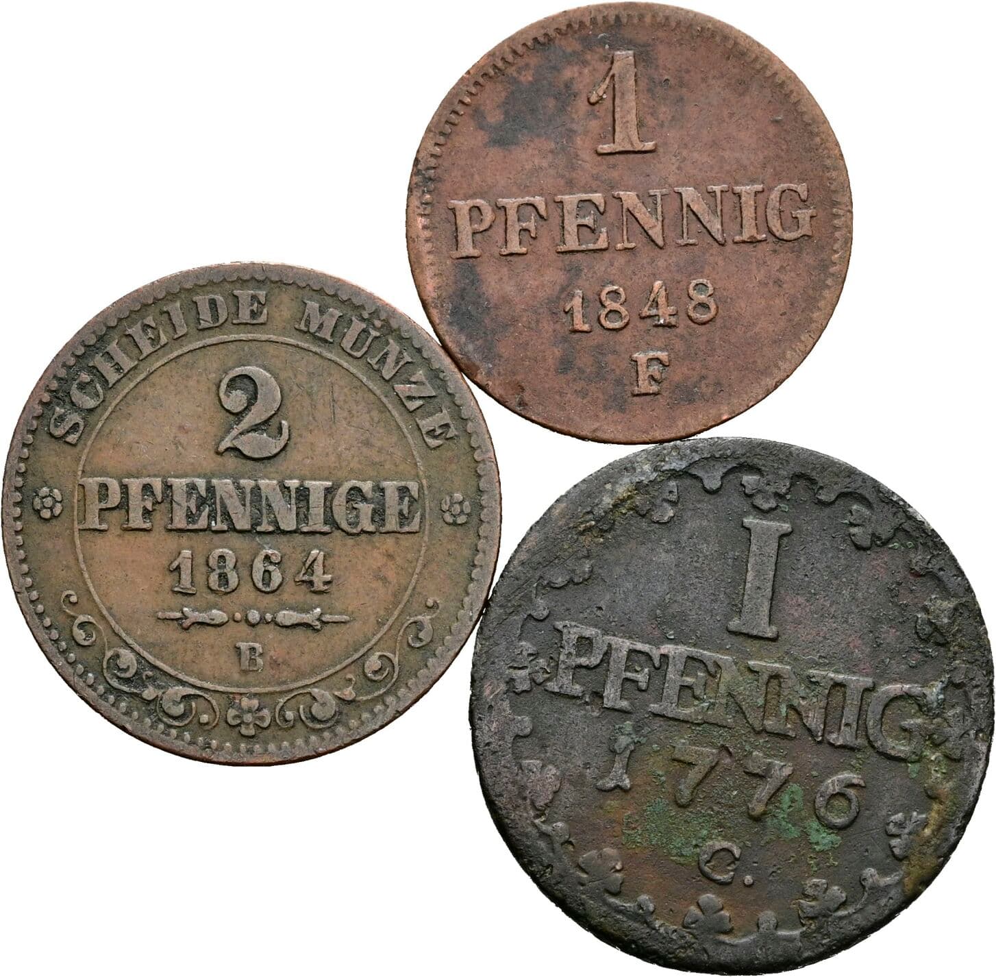 Lot 3 Stück Pfennig