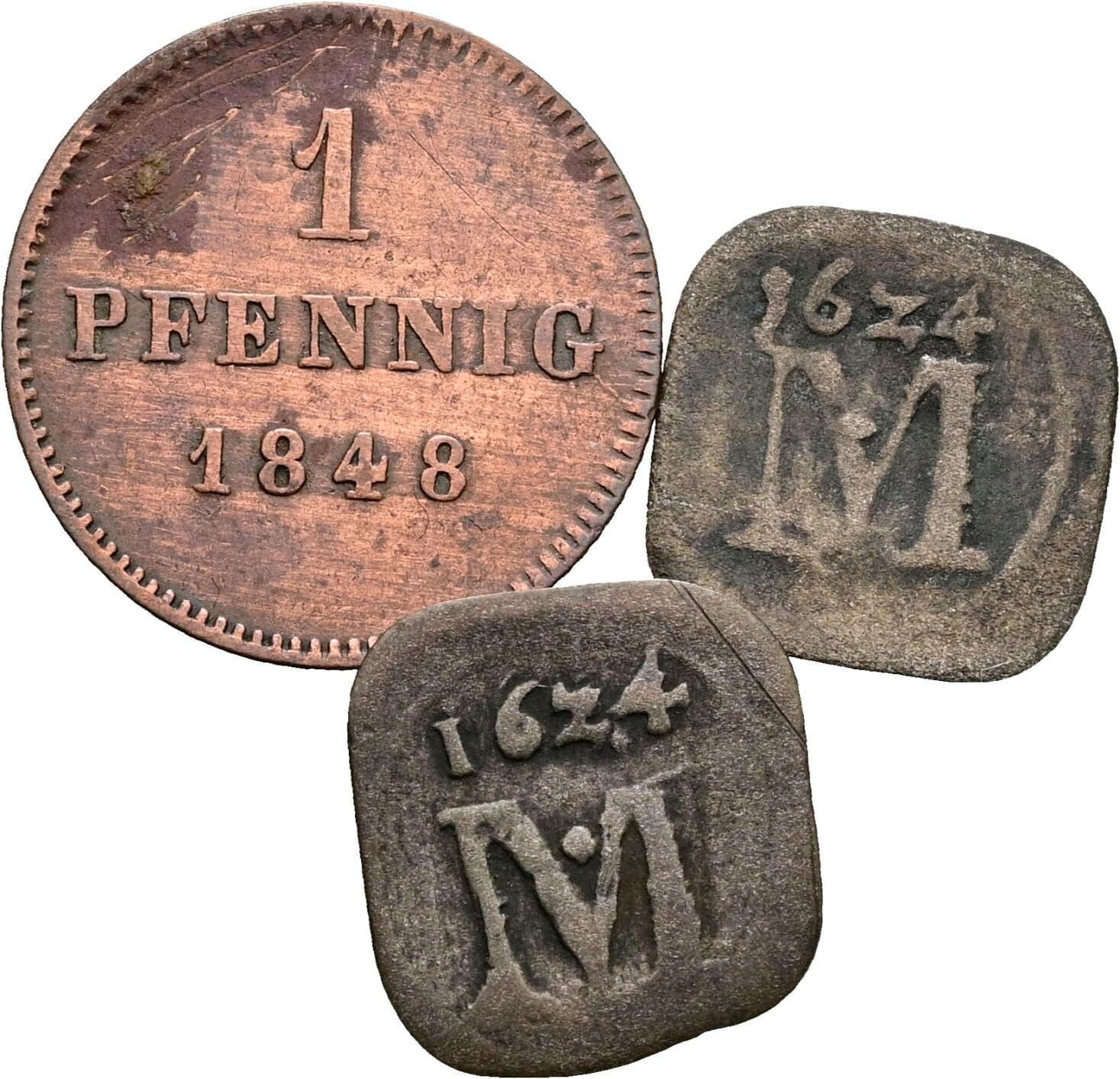 Lot 3 Stück Pfennig