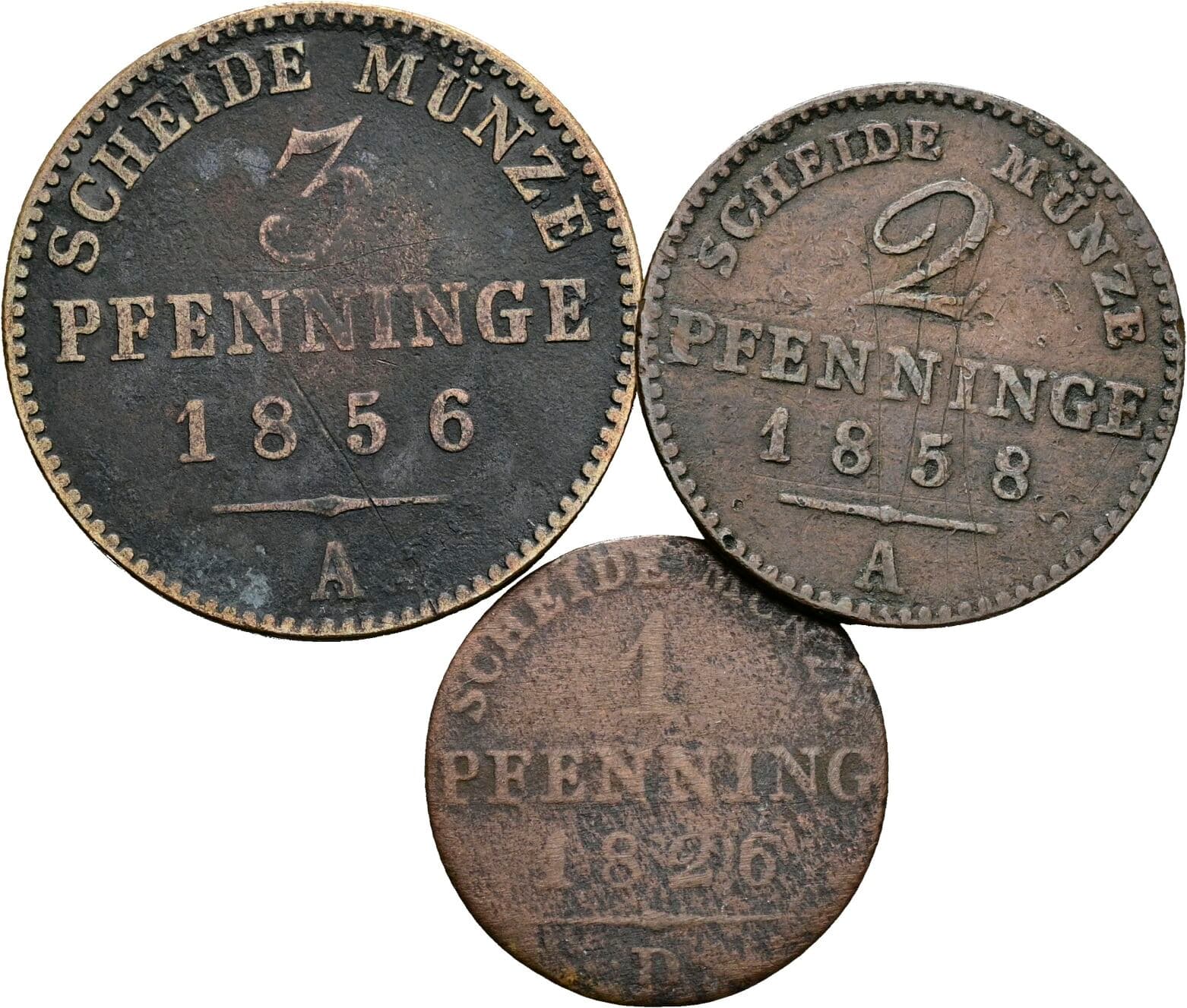 Lot 3 Stück Pfennig