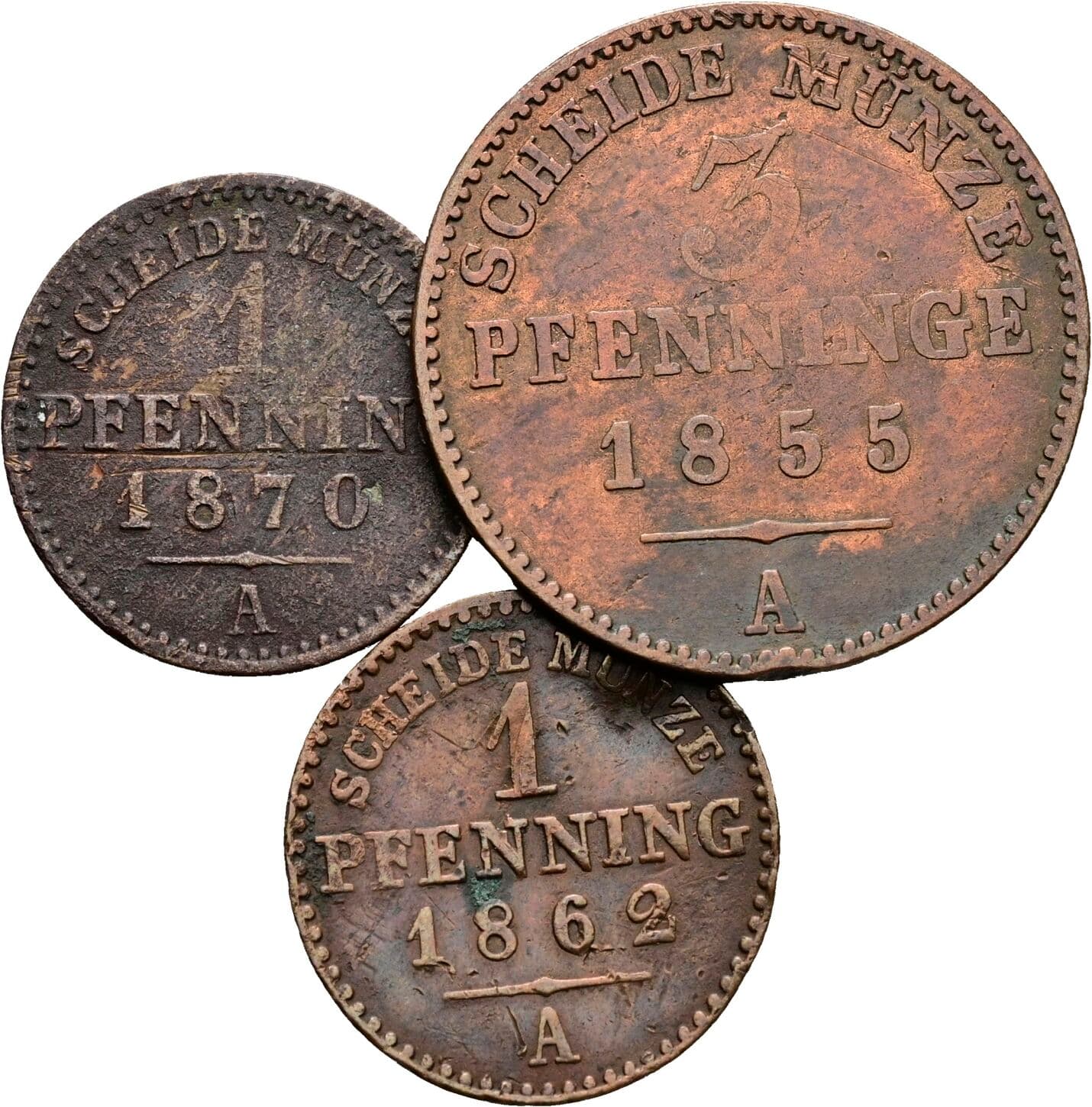 Lot 3 Stück Pfennig