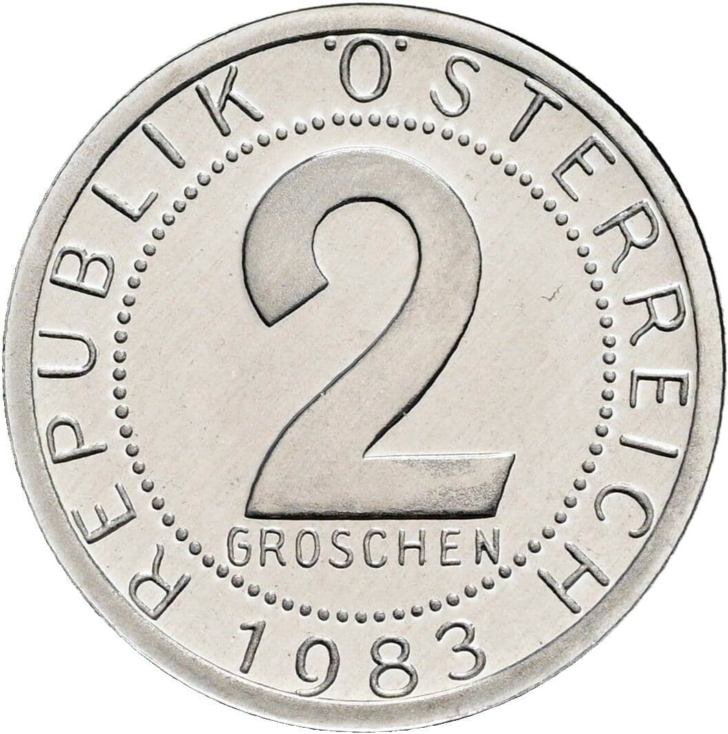 2 Groschen 1983 – Vorderseite